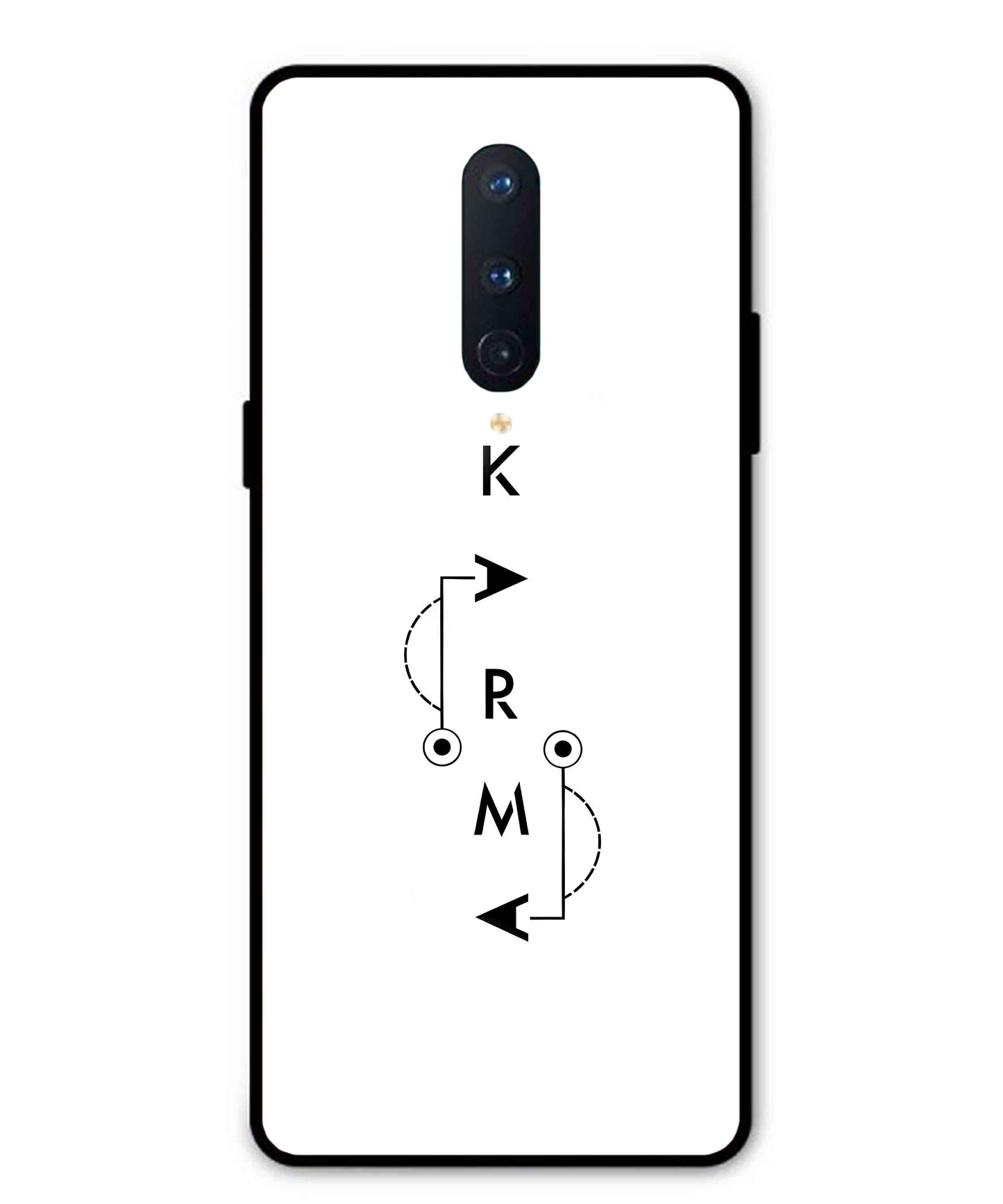 Karma Aesthetic Metal Back Cover Phone Case for Oneplus 8