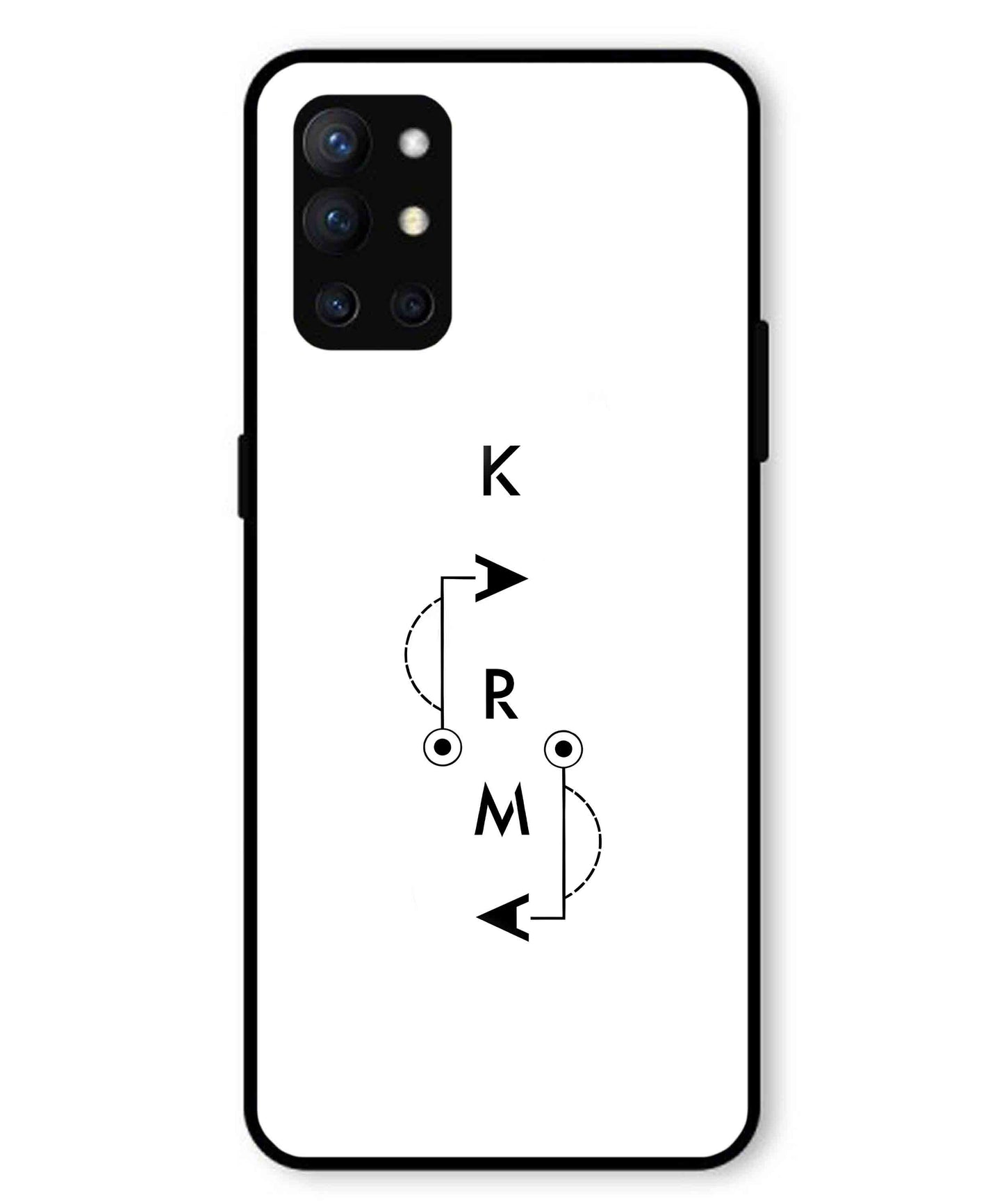 Karma Aesthetic Metal Back Cover Phone Case for Oneplus 9R