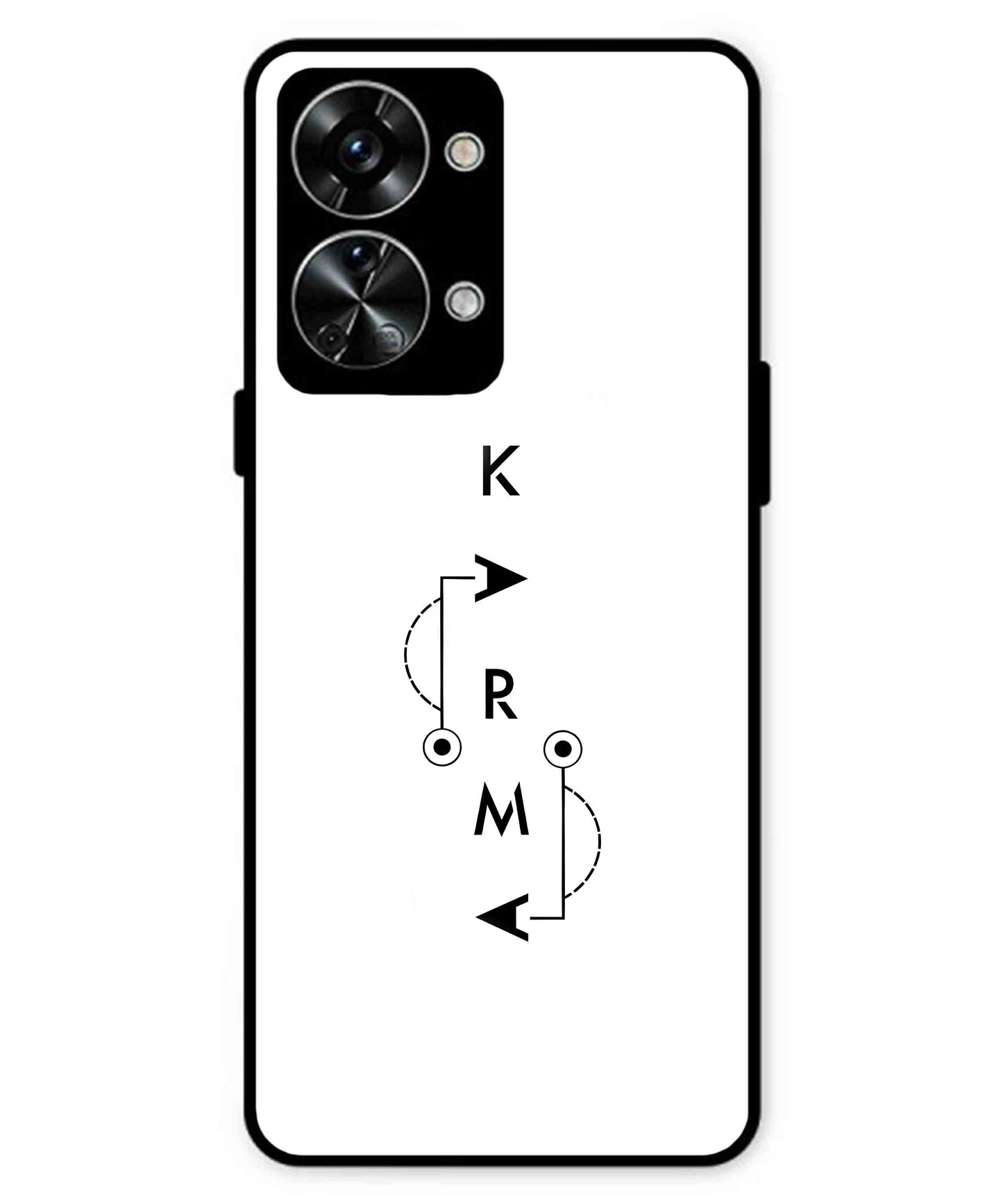 Karma Aesthetic Metal Back Cover Phone Case for Oneplus Nord 2T