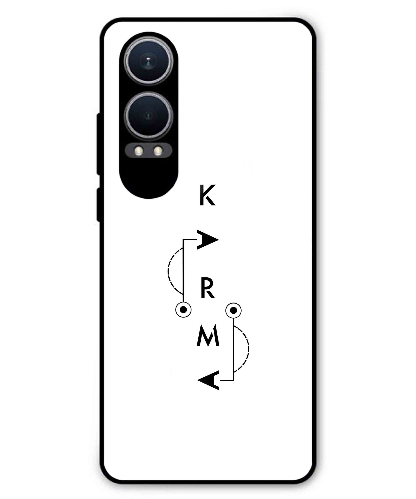 Karma Aesthetic Metal Back Cover Phone Case for Oneplus Nord CE 4 Lite