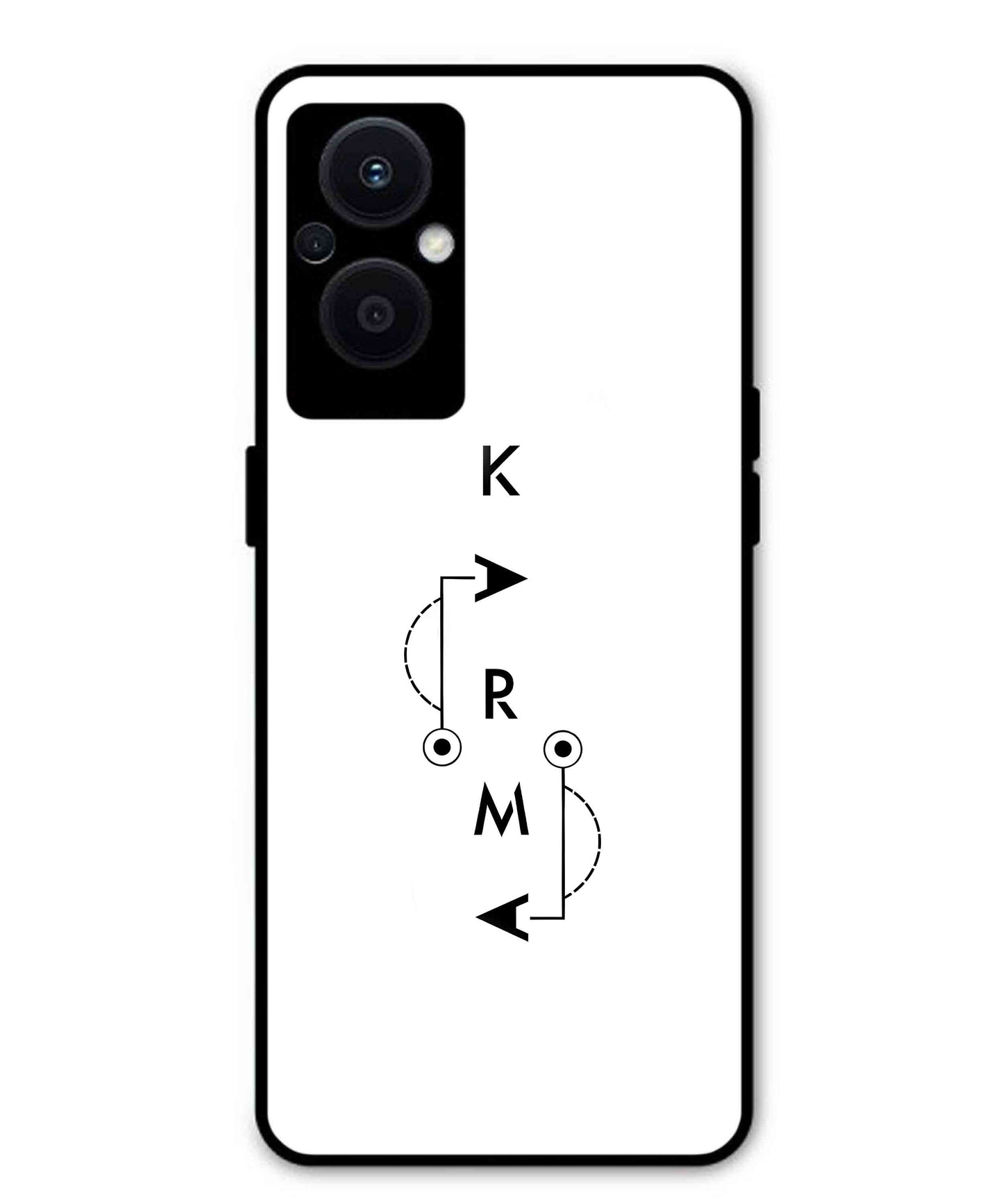 Karma Aesthetic Metal Back Cover Phone Case for Oppo F21 Pro 5G