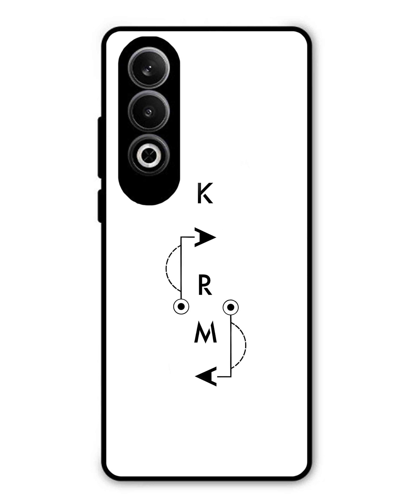 Karma Aesthetic Metal Back Cover Phone Case for Oppo K12