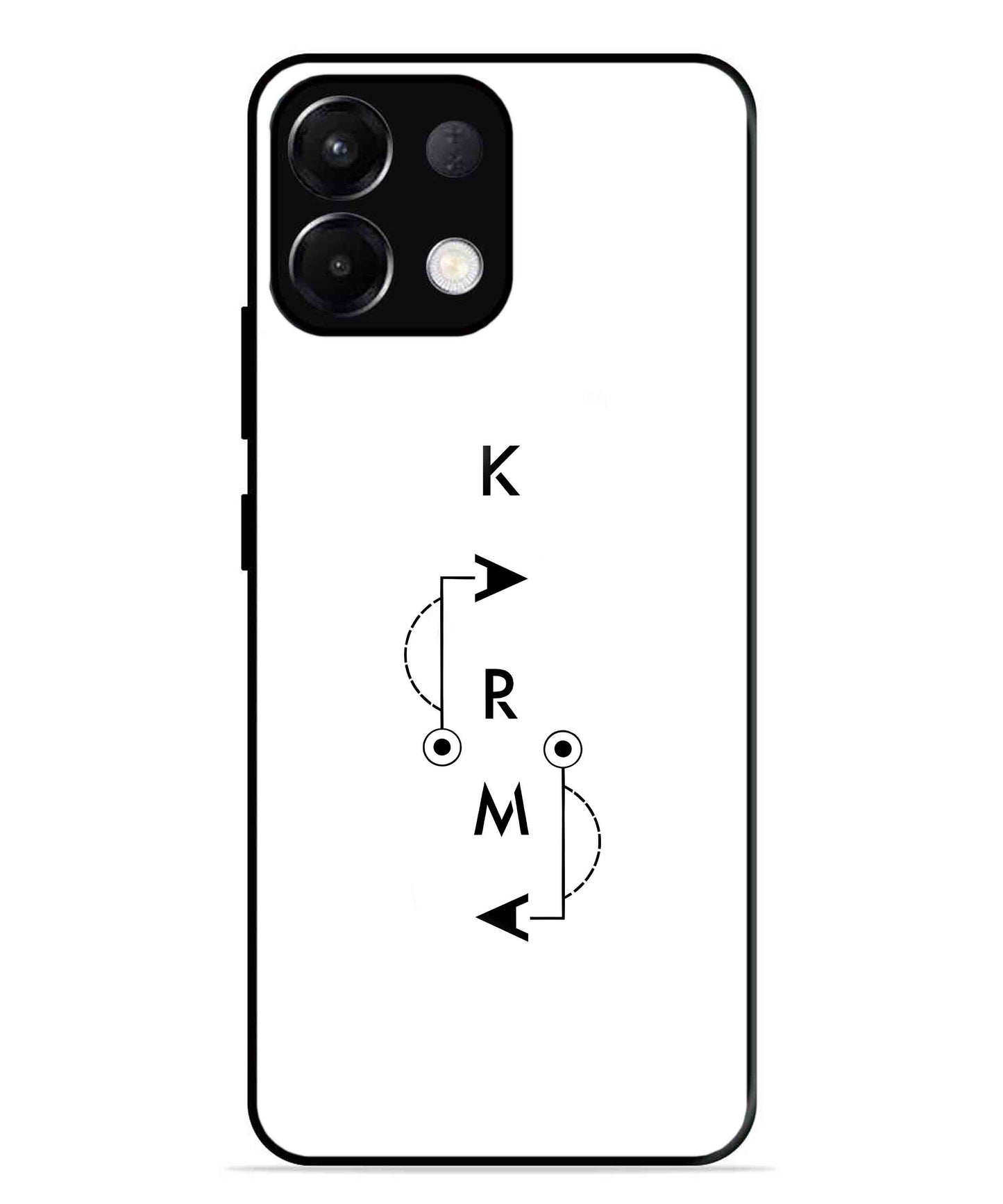 Karma Aesthetic Metal Back Cover Phone Case for Oppo K13