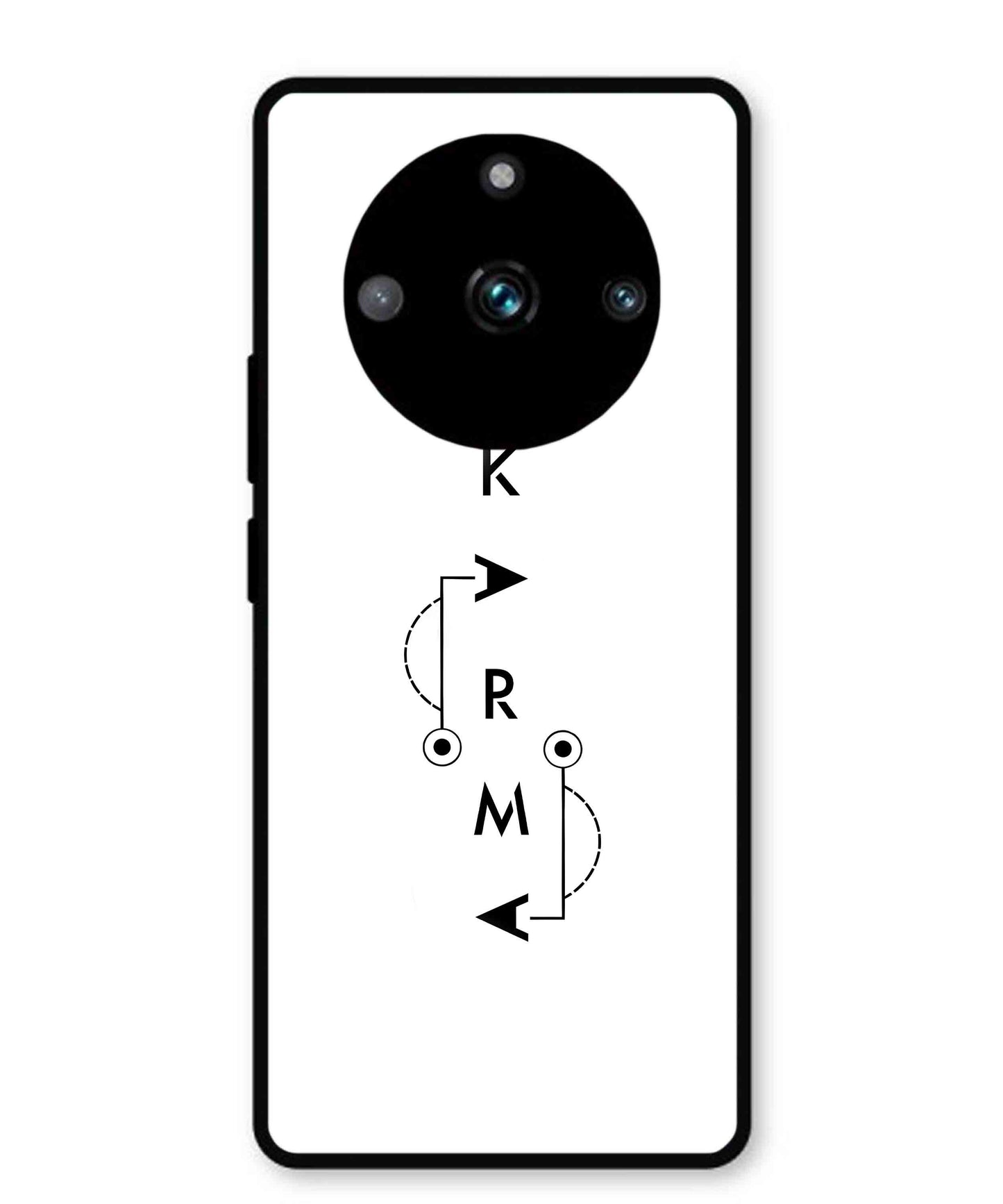 Karma Aesthetic Metal Back Cover Phone Case for Realme 11 Pro Plus