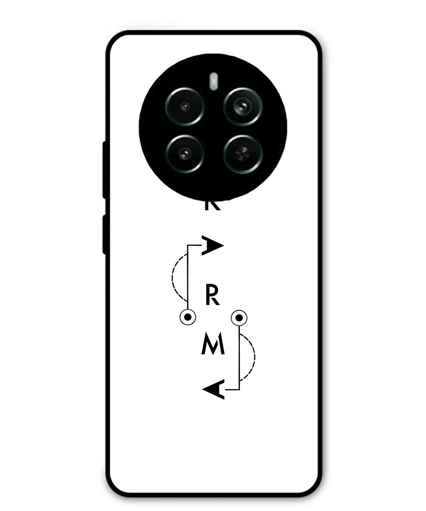 Karma Aesthetic Metal Back Cover Phone Case for Realme 12 Pro Plus