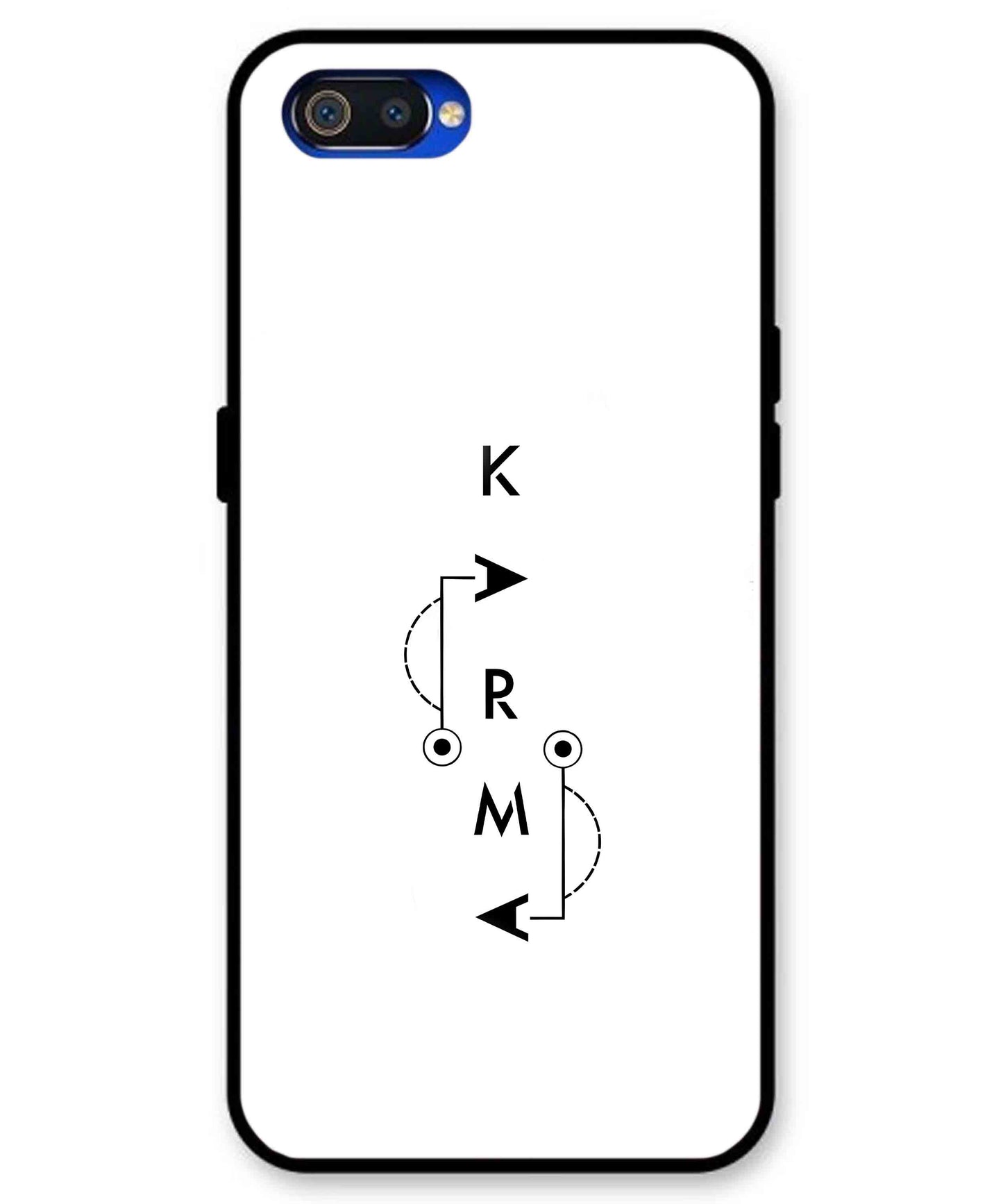 Karma Aesthetic Metal Back Cover Phone Case for Realme C2