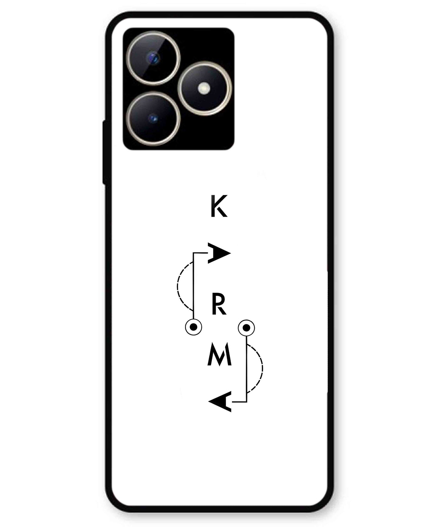 Karma Aesthetic Metal Back Cover Phone Case for Realme C51