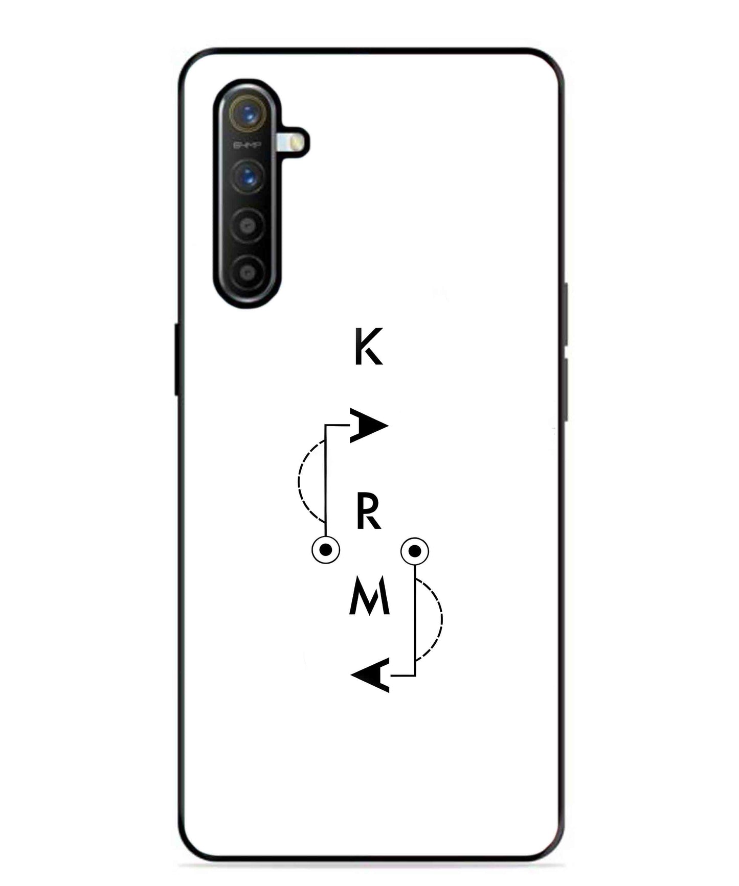 Karma Aesthetic Metal Back Cover Phone Case for Realme XT