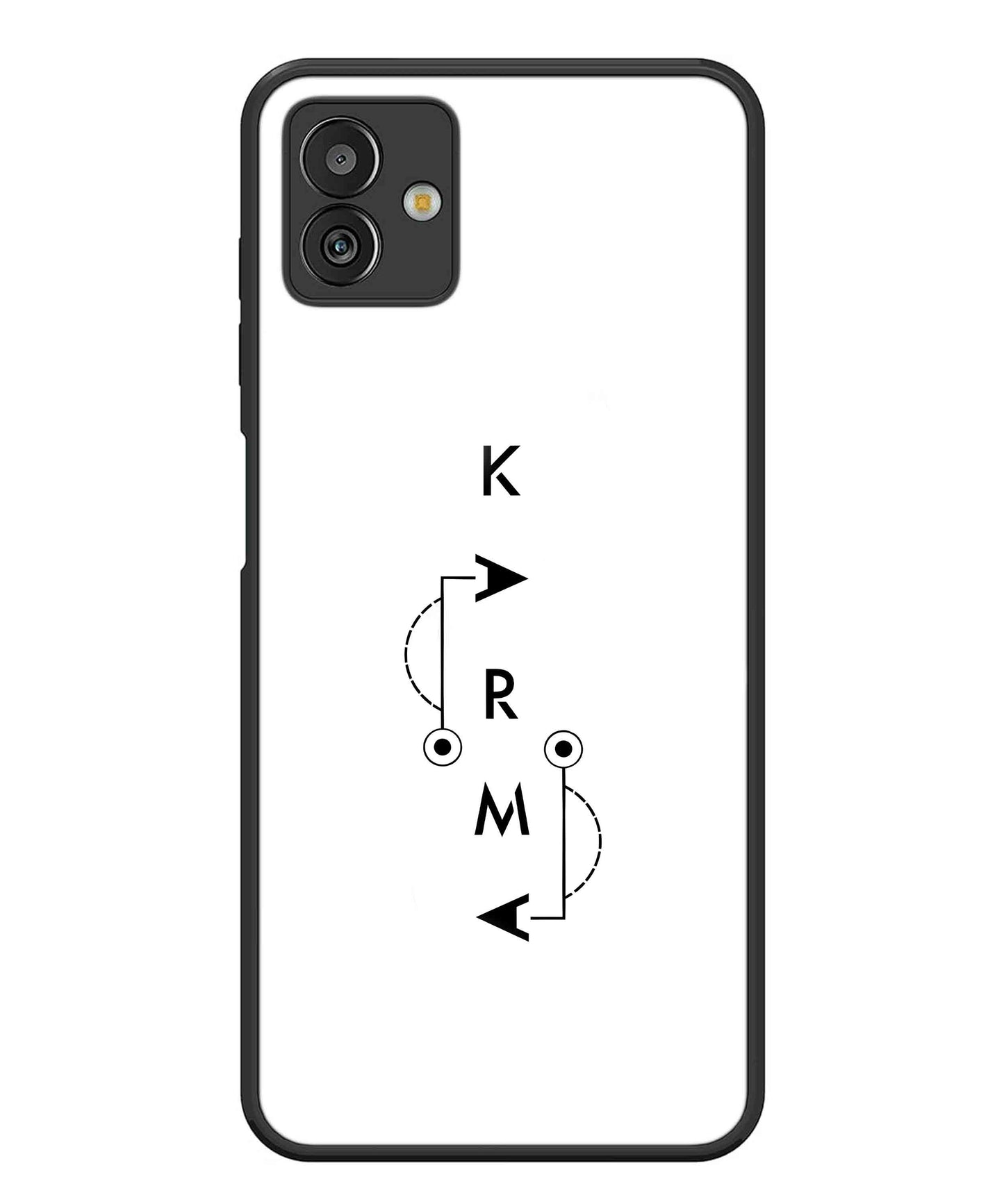 Karma Aesthetic Metal Back Cover Phone Case for Samsugn Galaxy M13 5G