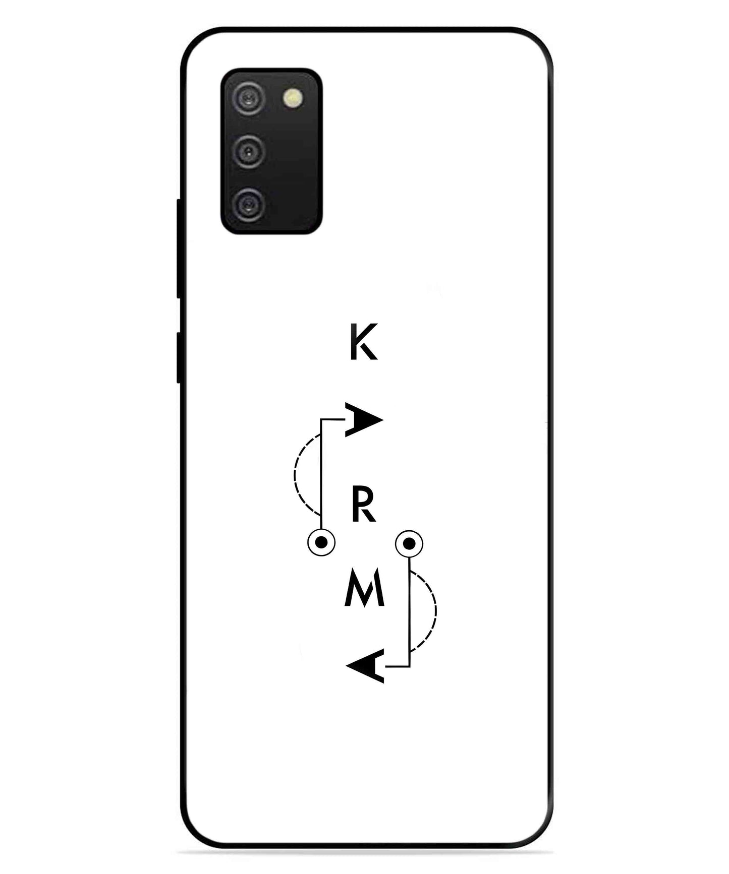 Karma Aesthetic Metal Back Cover Phone Case for Samsung Galaxy A03s