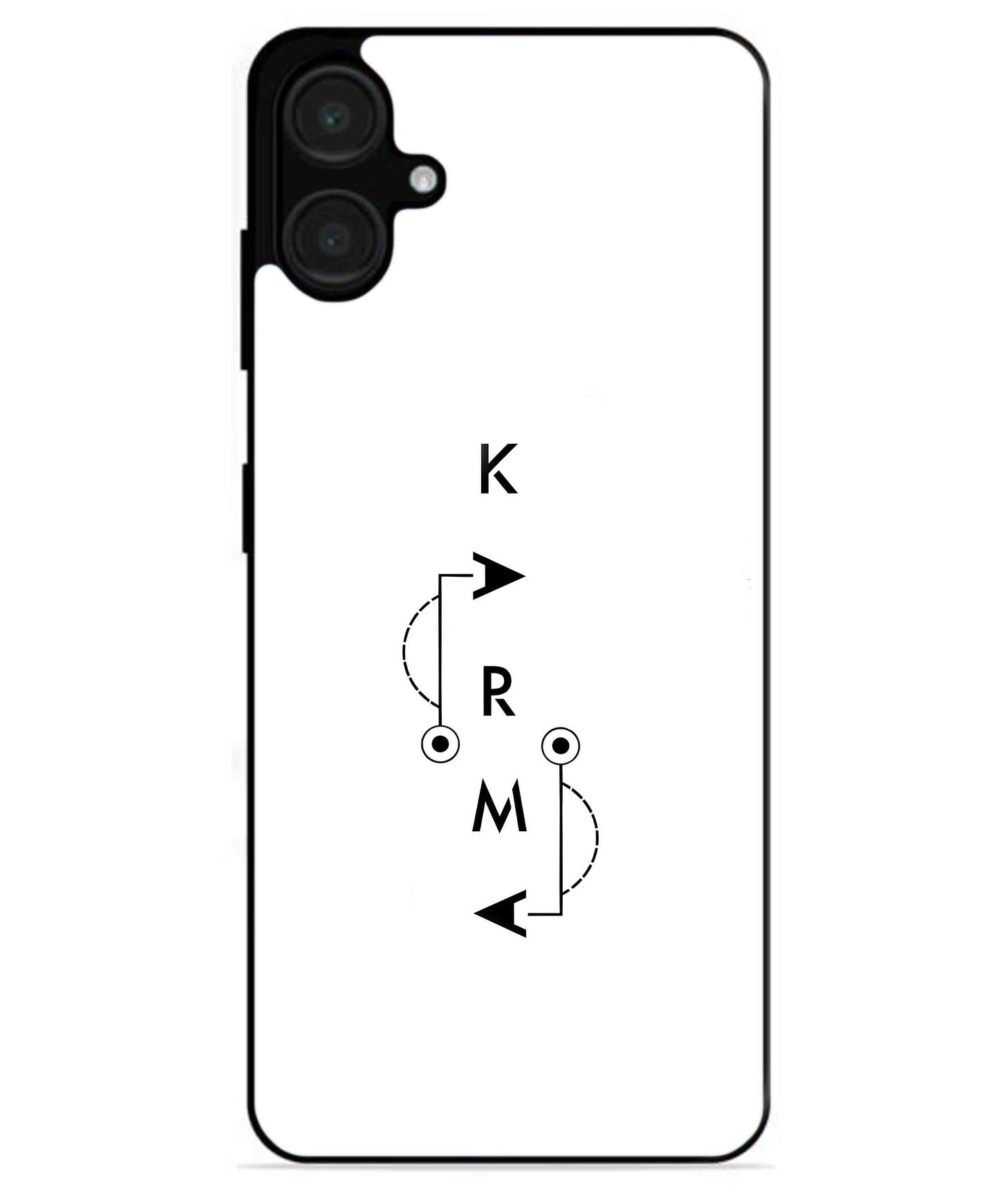 Karma Aesthetic Metal Back Cover Phone Case for Samsung Galaxy A06