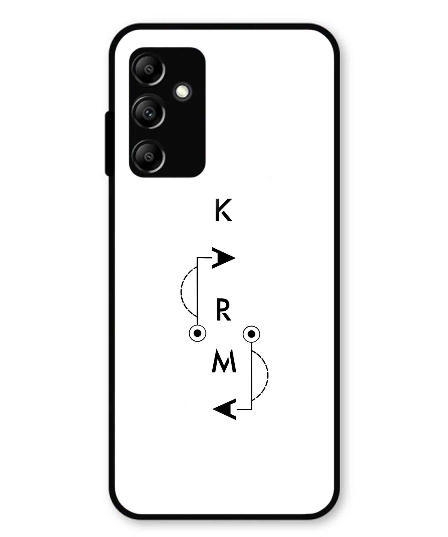 Karma Aesthetic Metal Back Cover Phone Case for Samsung Galaxy A14 5G