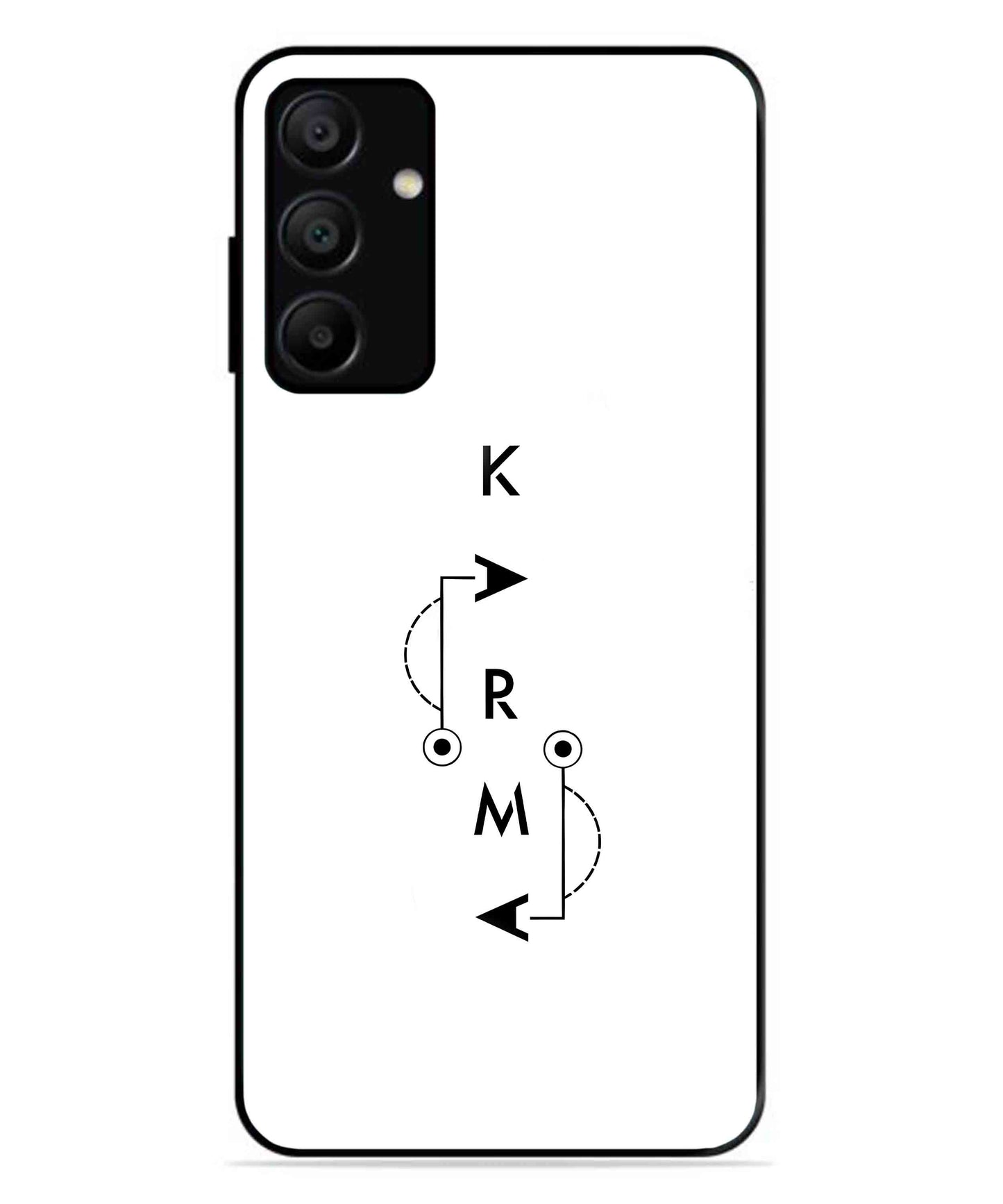 Karma Aesthetic Metal Back Cover Phone Case for Samsung Galaxy A15 5G