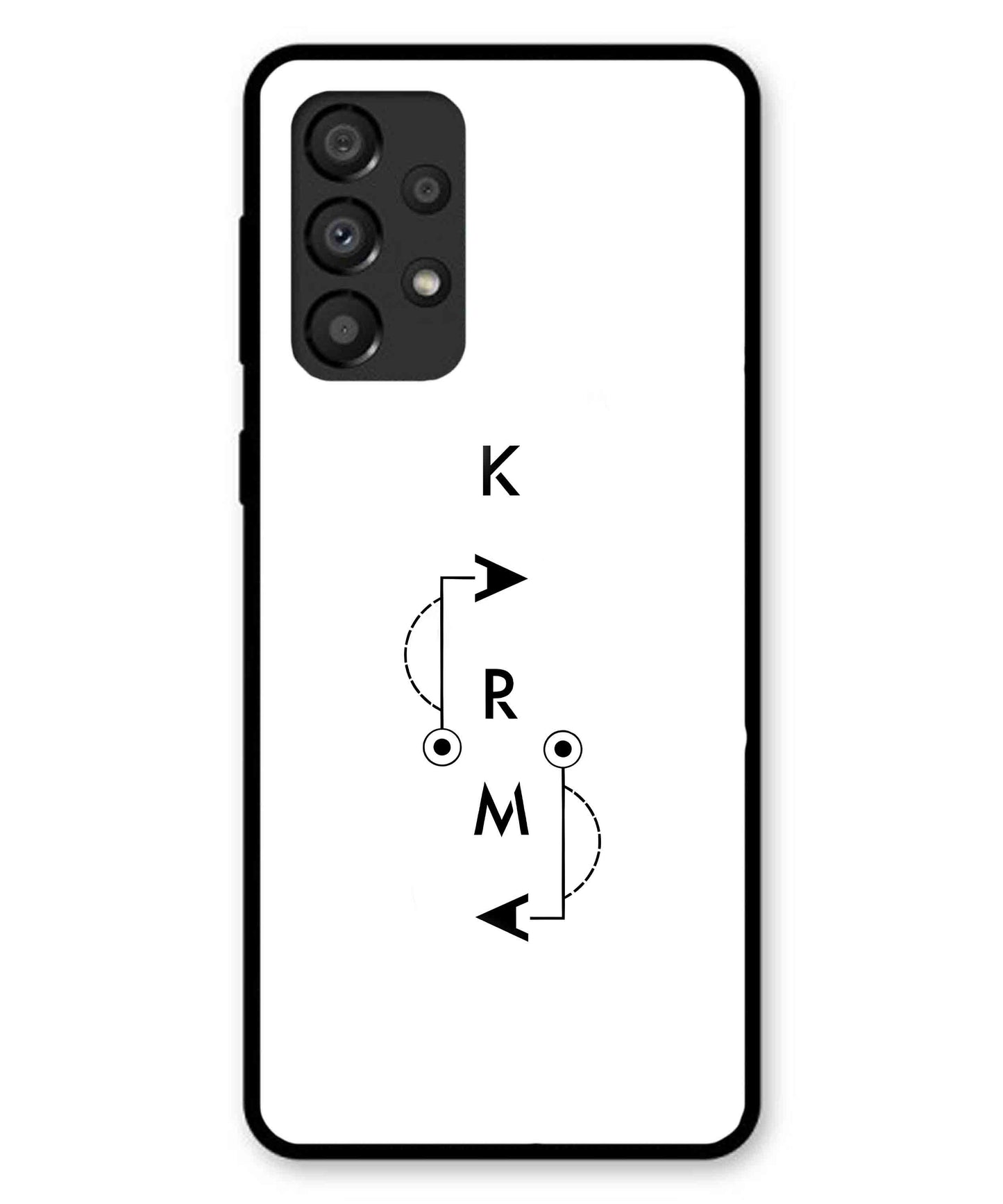 Karma Aesthetic Metal Back Cover Phone Case for Samsung Galaxy A33 5G