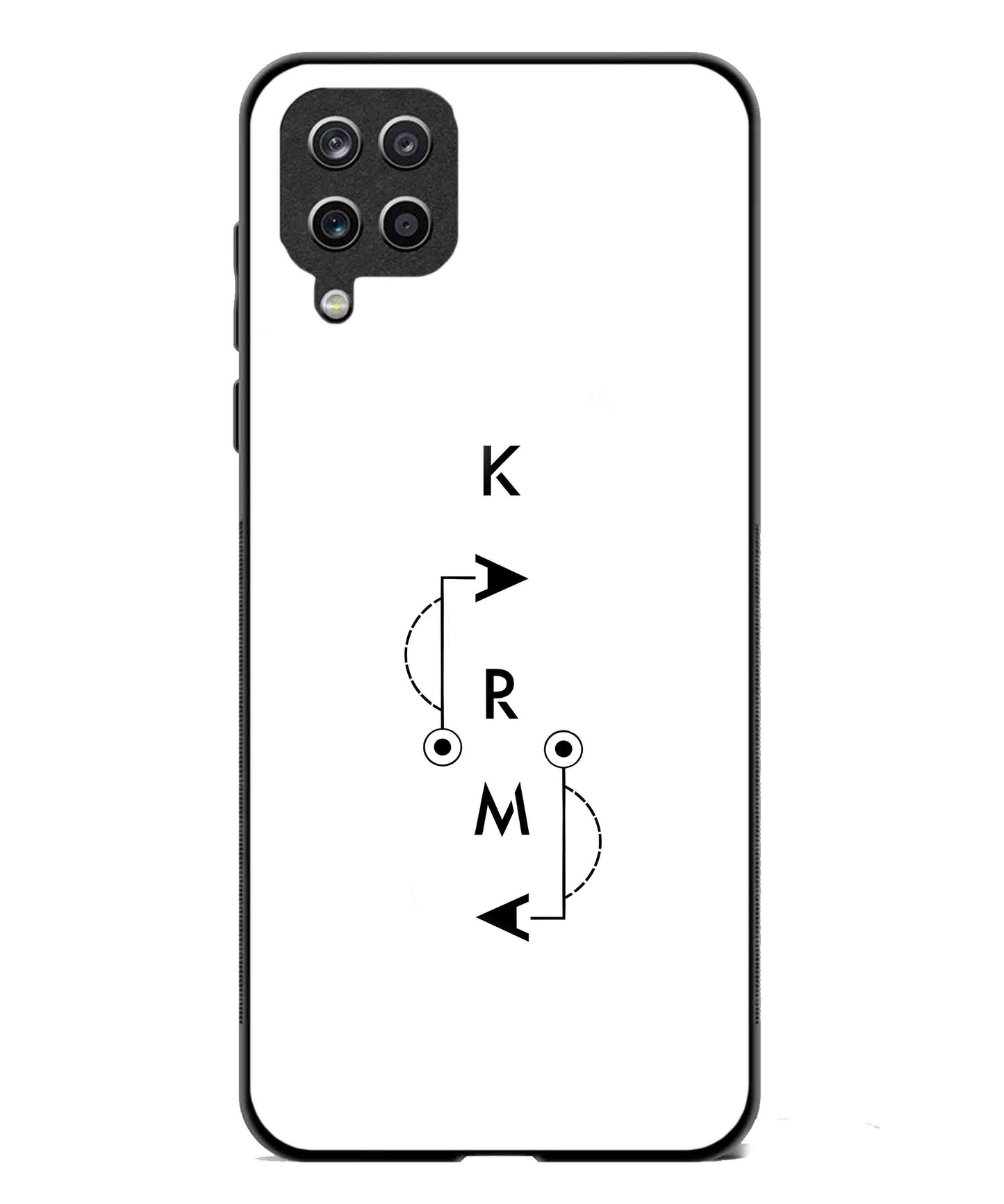 Karma Aesthetic Metal Back Cover Phone Case for Samsung Galaxy A42