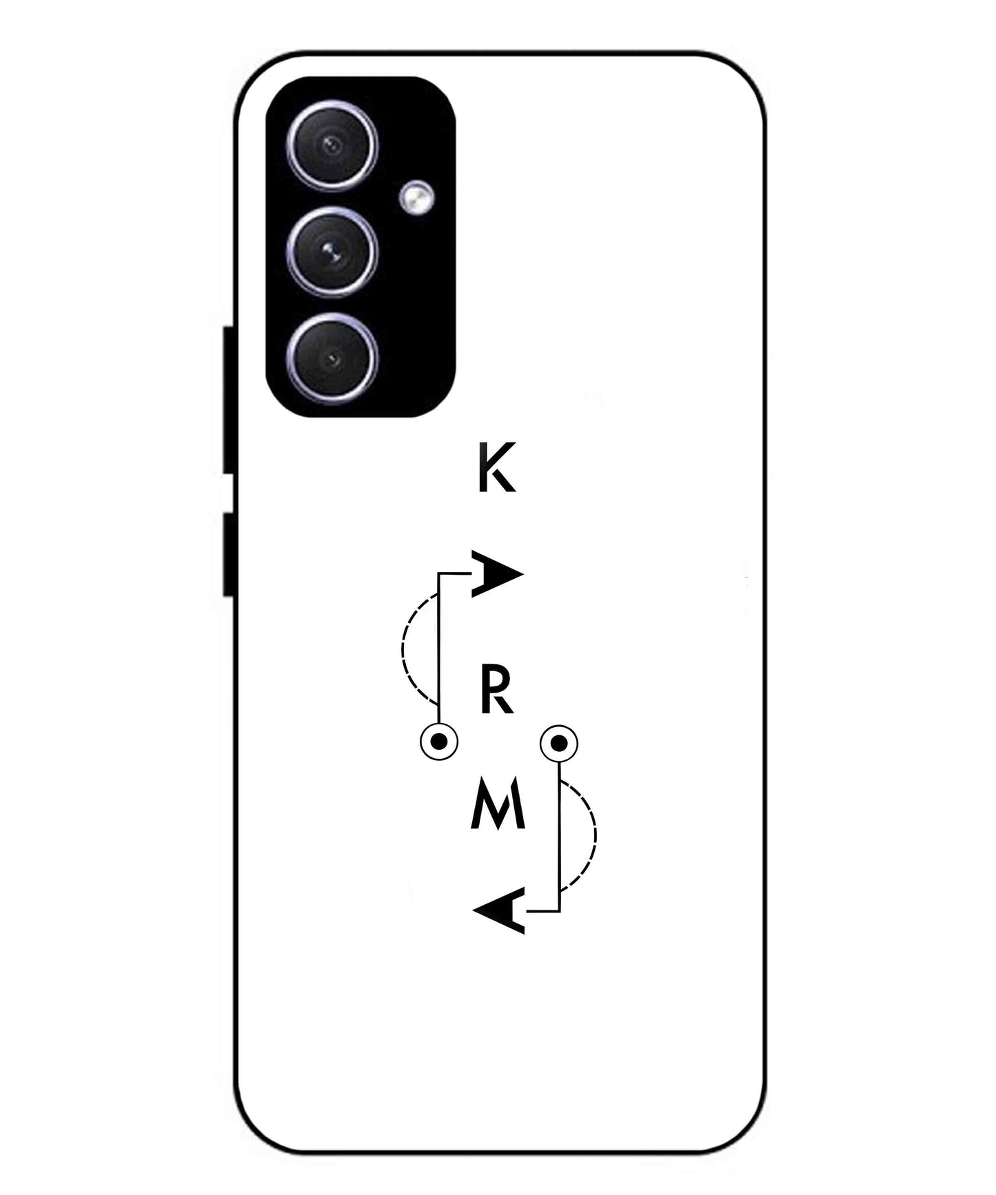 Karma Aesthetic Metal Back Cover Phone Case for Samsung Galaxy A55