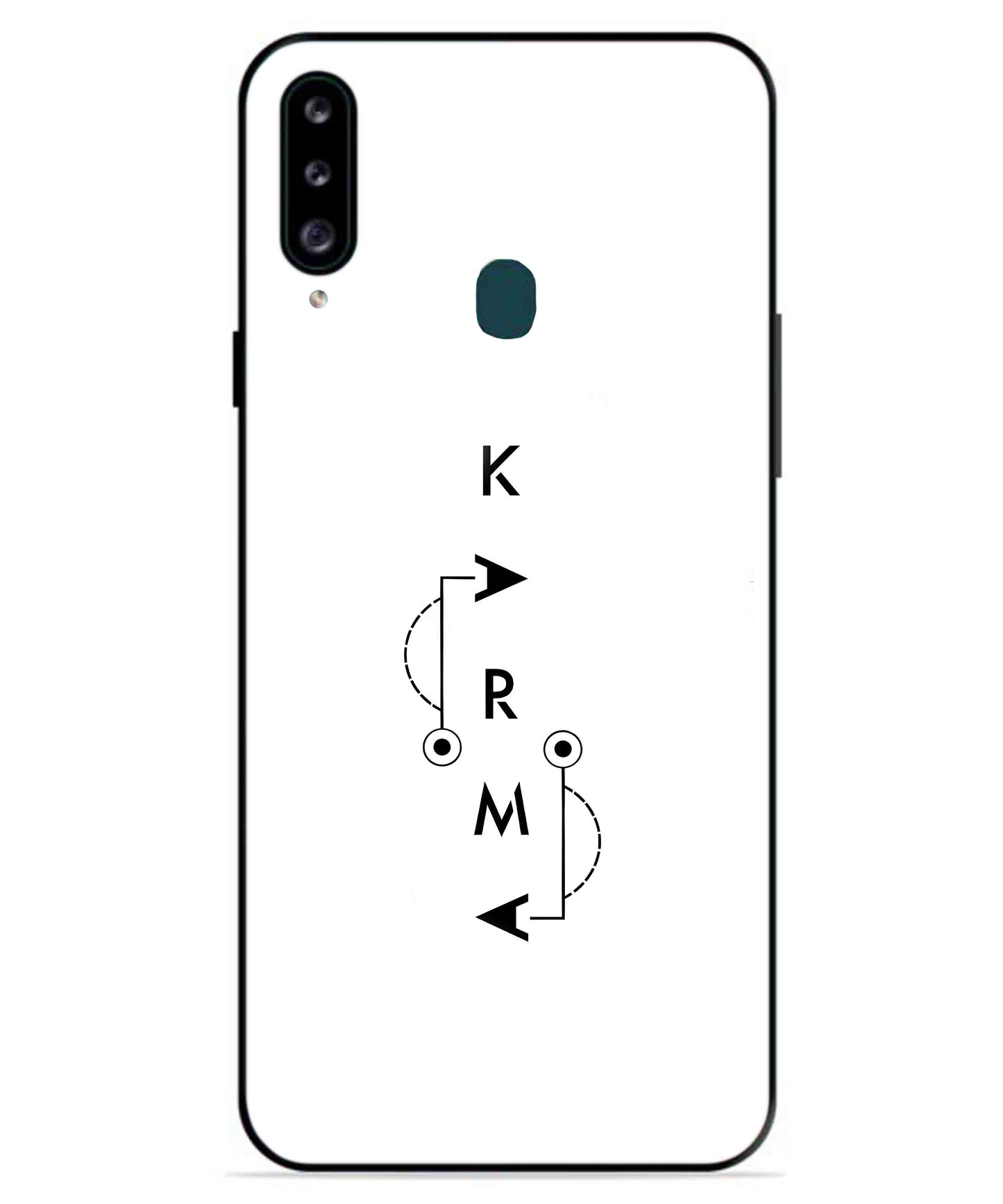 Karma Aesthetic Metal Back Cover Phone Case for Samsung Galaxy A70s