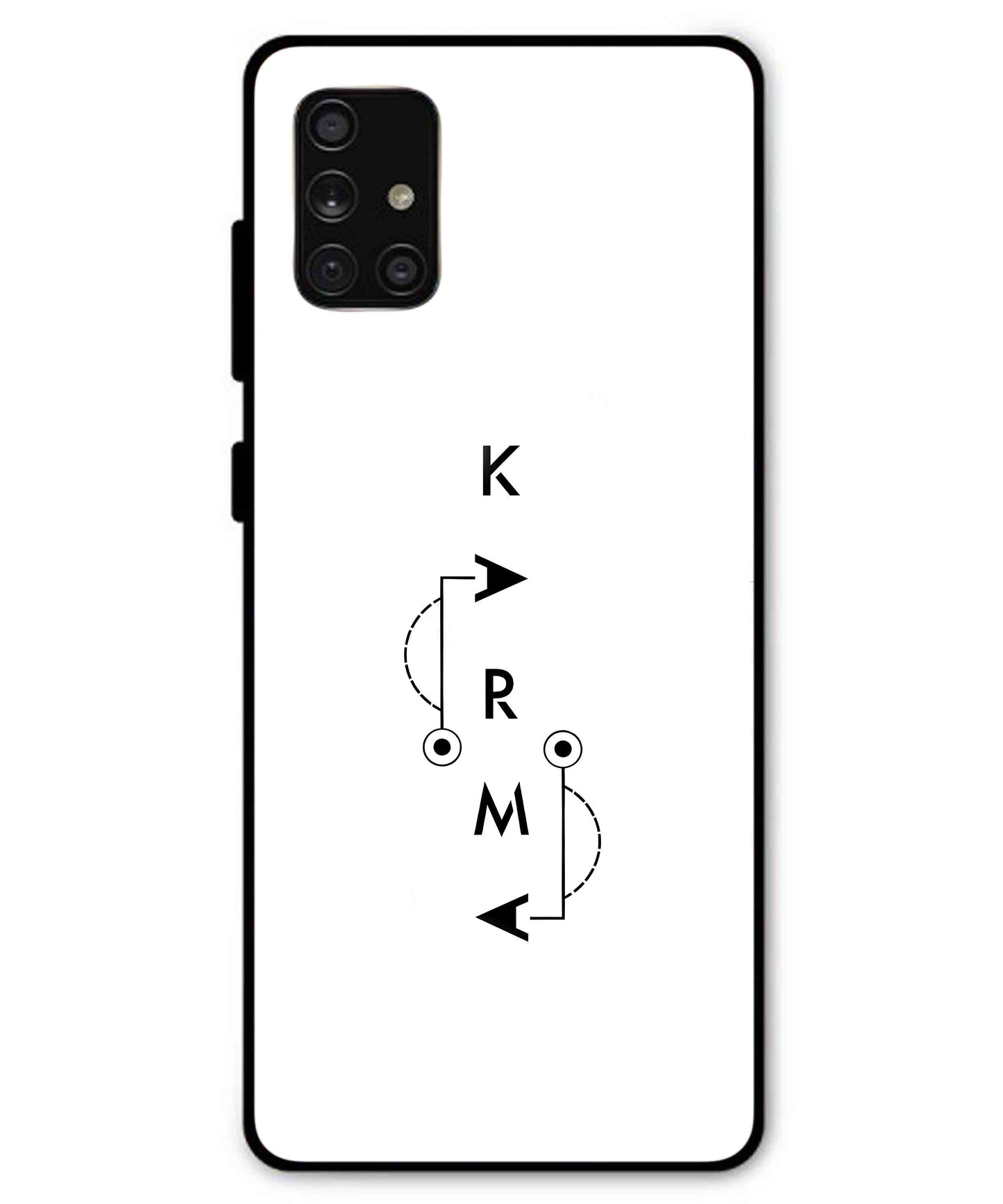 Karma Aesthetic Metal Back Cover Phone Case for Samsung Galaxy A71
