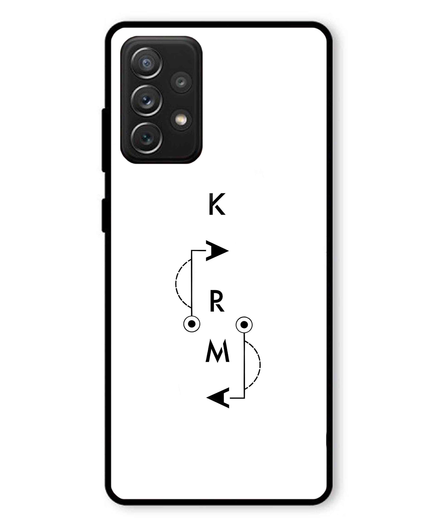 Karma Aesthetic Metal Back Cover Phone Case for Samsung Galaxy A72