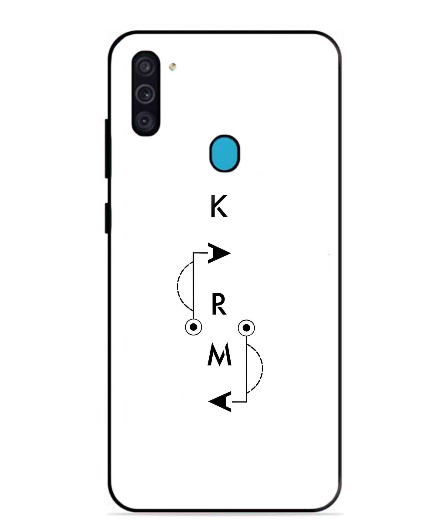 Karma Aesthetic Metal Back Cover Phone Case for Samsung Galaxy M11