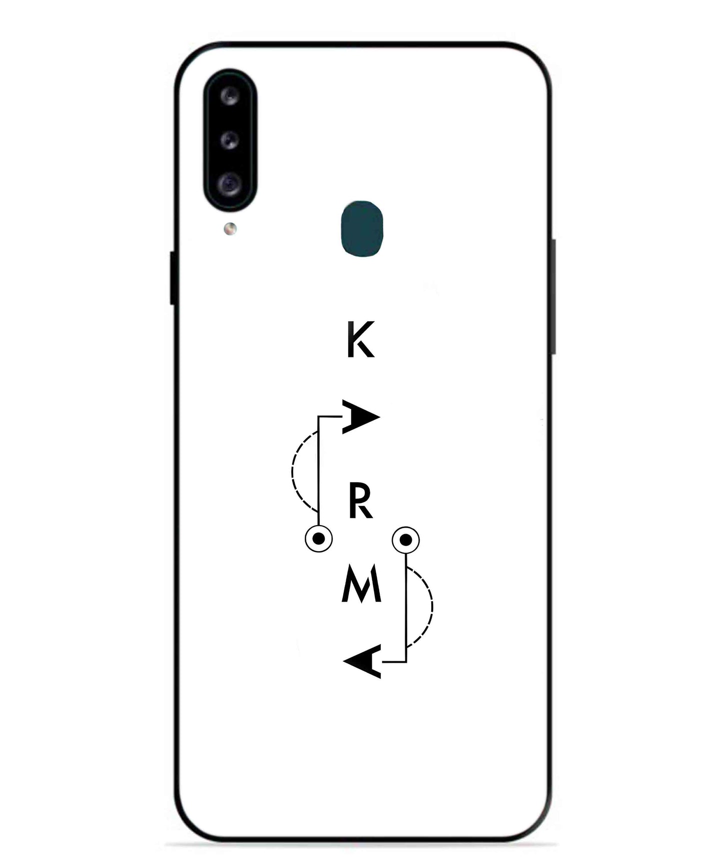 Karma Aesthetic Metal Back Cover Phone Case for Samsung Galaxy M30