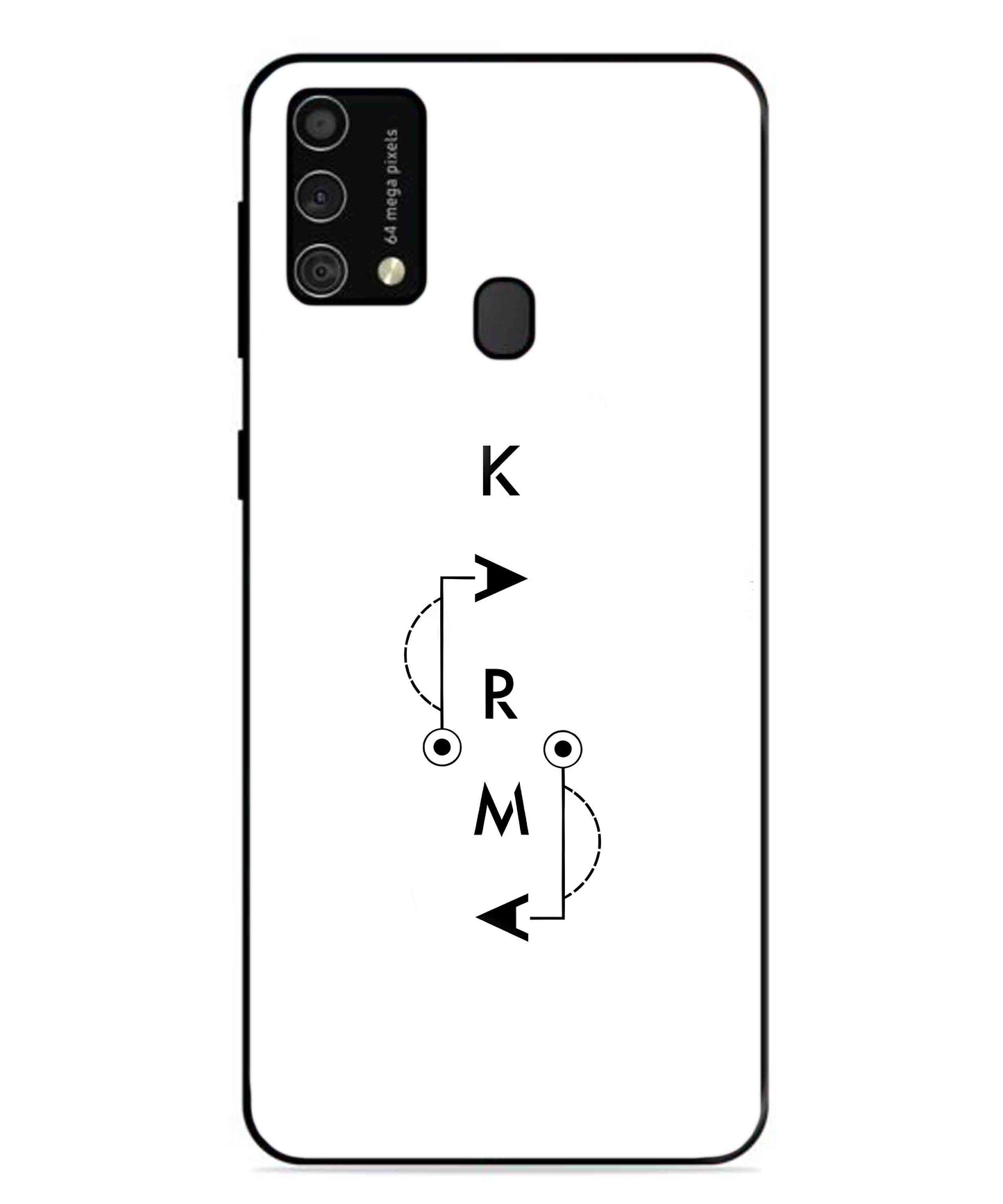 Karma Aesthetic Metal Back Cover Phone Case for Samsung Galaxy M31