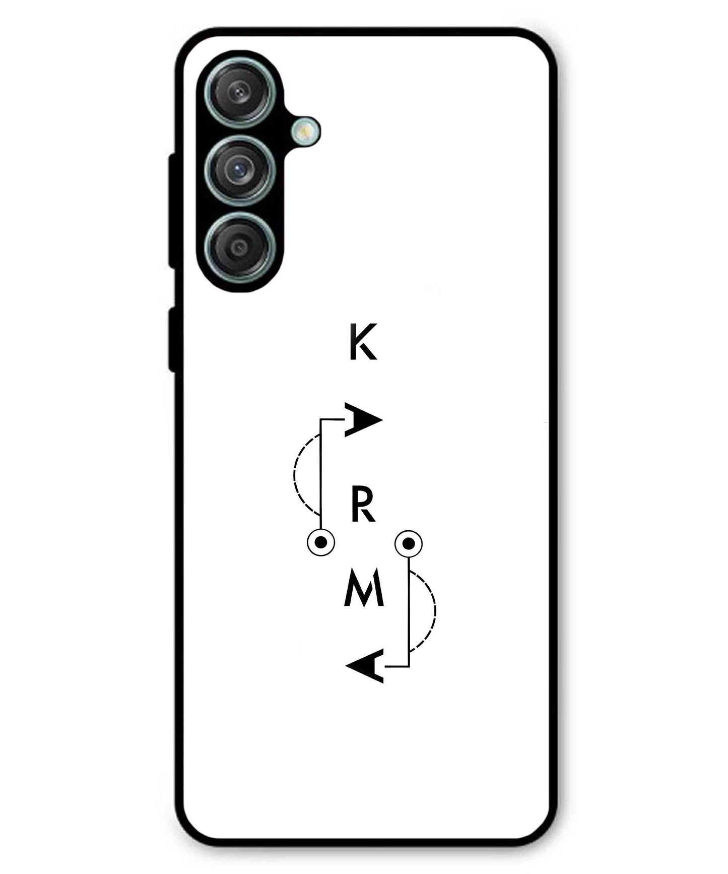 Karma Aesthetic Metal Back Cover Phone Case for Samsung Galaxy M55