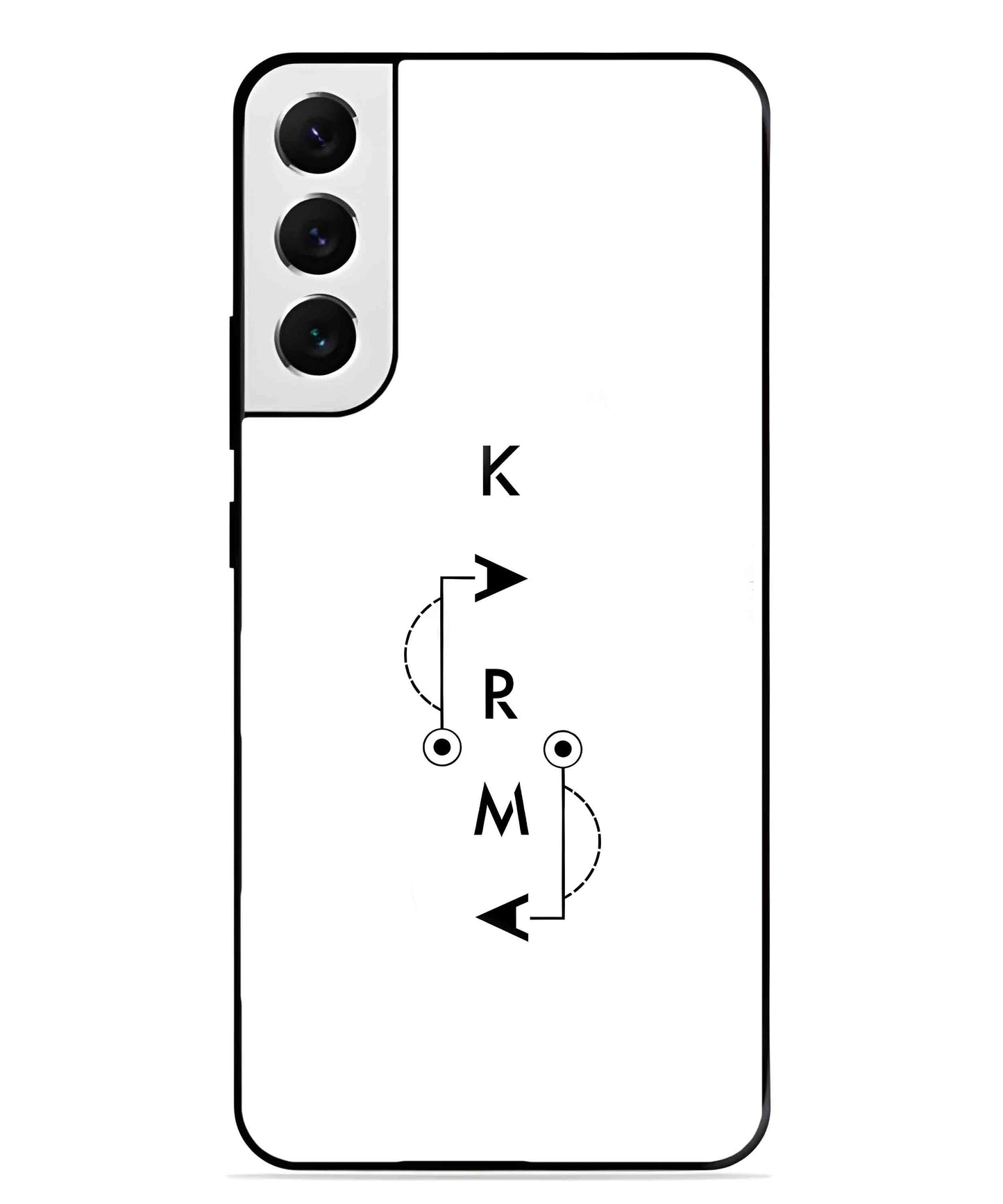 Karma Aesthetic Metal Back Cover Phone Case for Samsung Galaxy S21 Plus