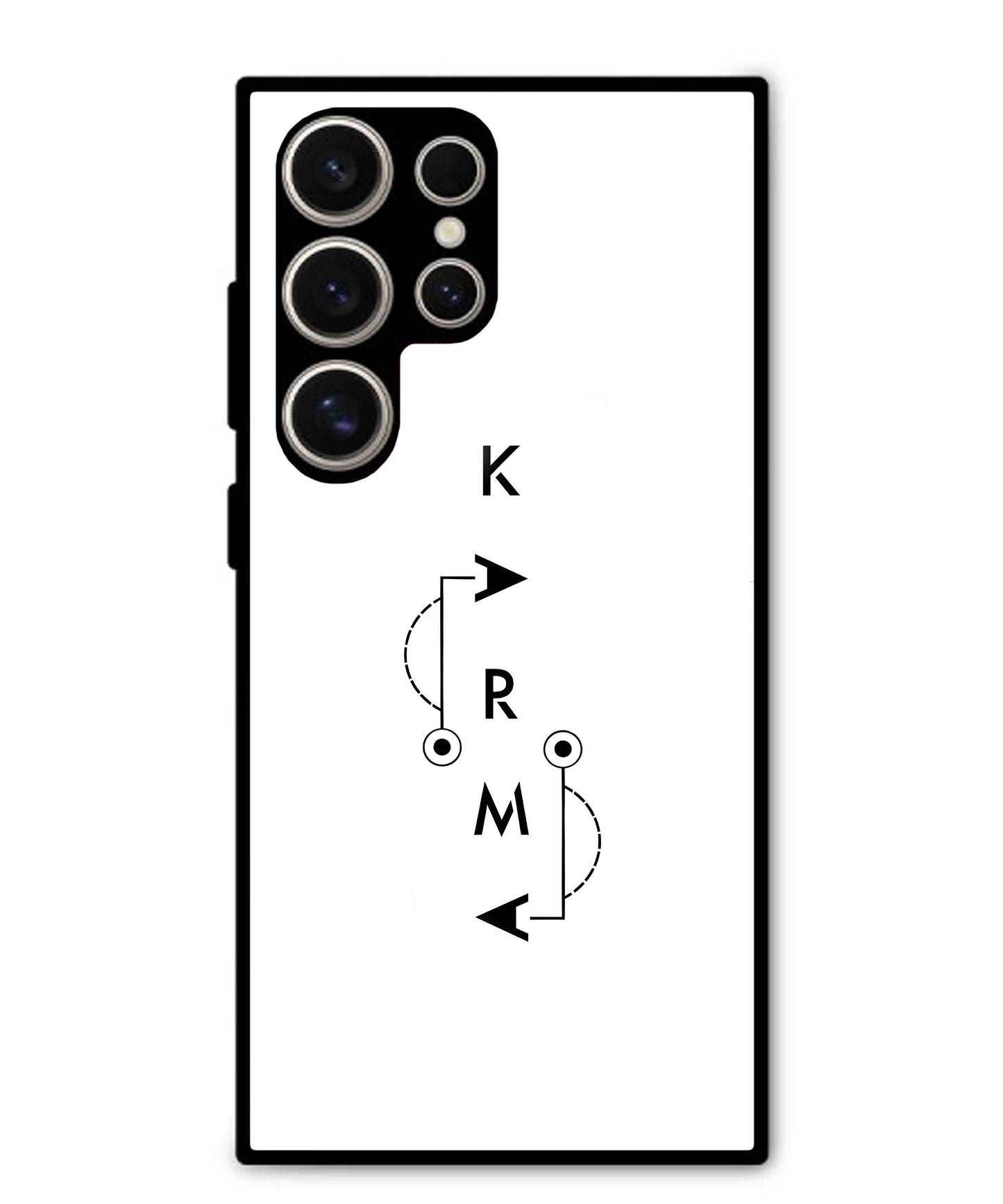 Karma Aesthetic Metal Back Cover Phone Case for Samsung Galaxy S24 Ultra