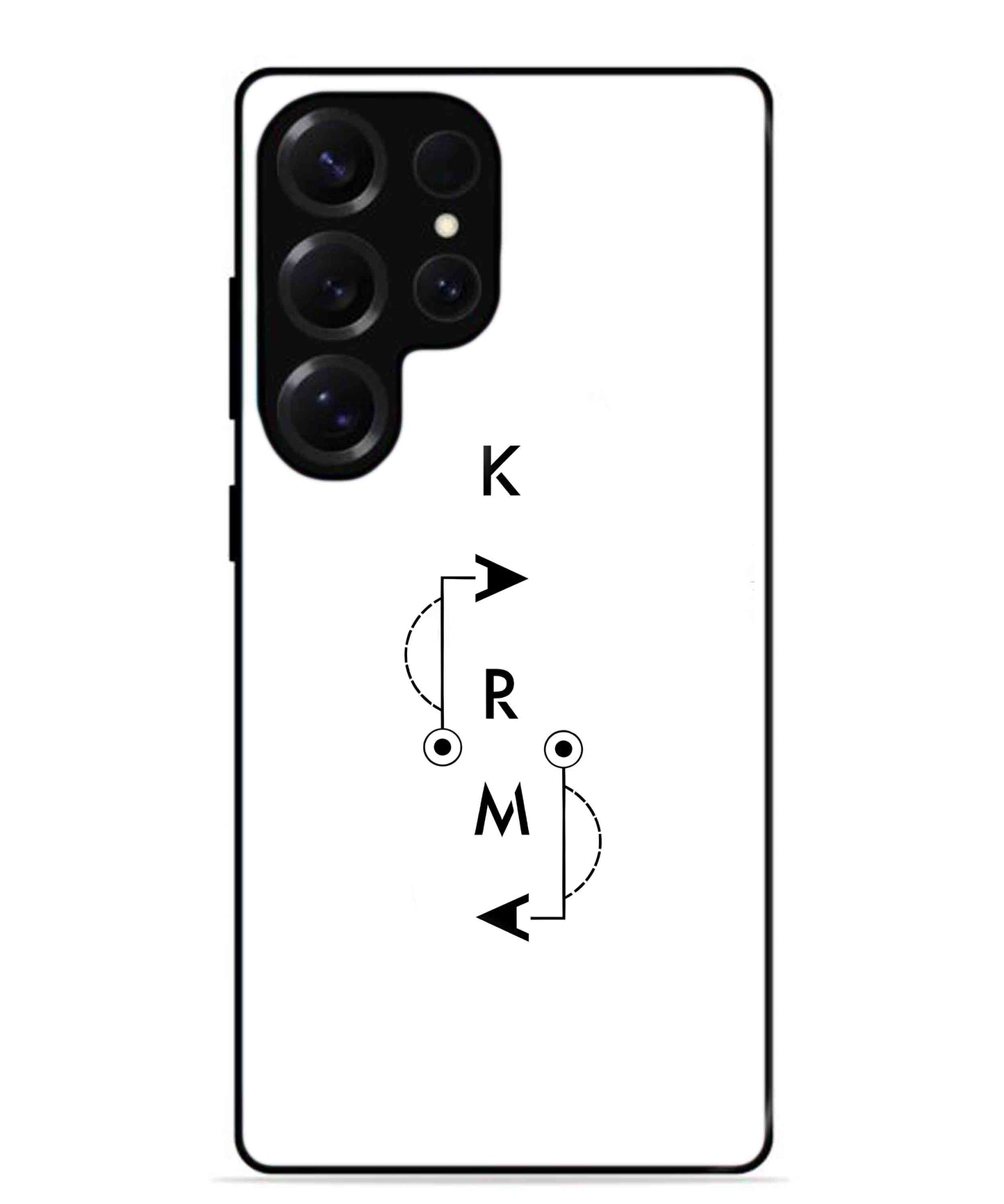Karma Aesthetic Metal Back Cover Phone Case for Samsung Galaxy S25 Ultra
