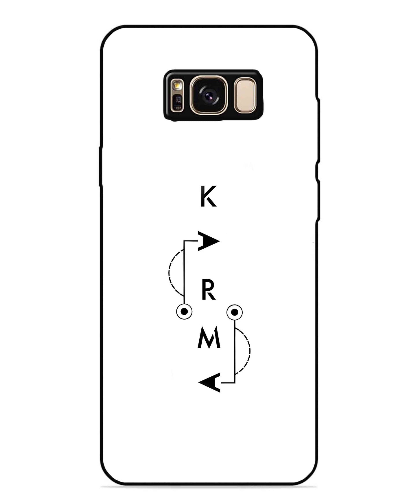 Karma Aesthetic Metal Back Cover Phone Case for Samsung Galaxy S8 Plus