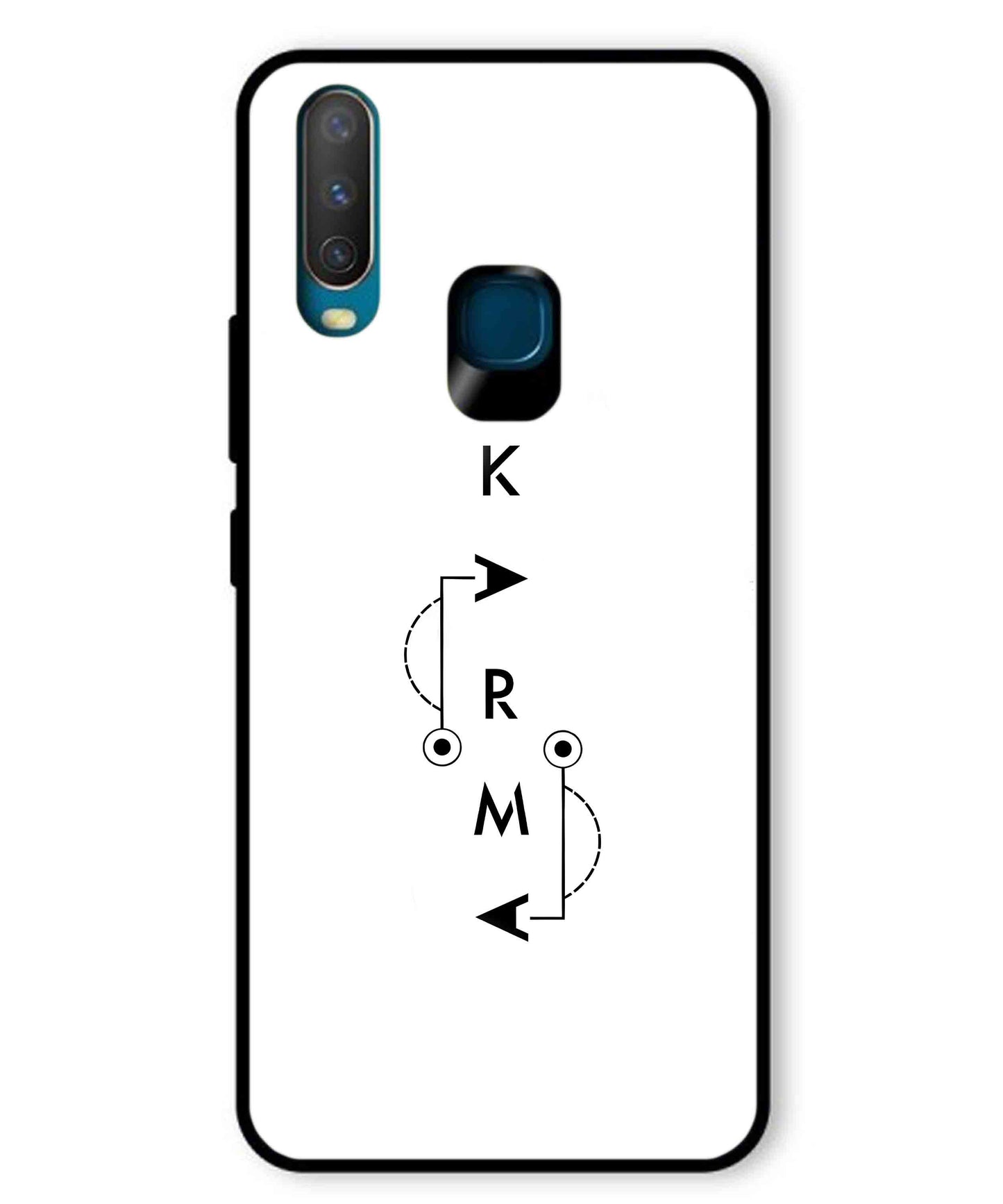 Karma Aesthetic Metal Back Cover Phone Case for Vivo U10