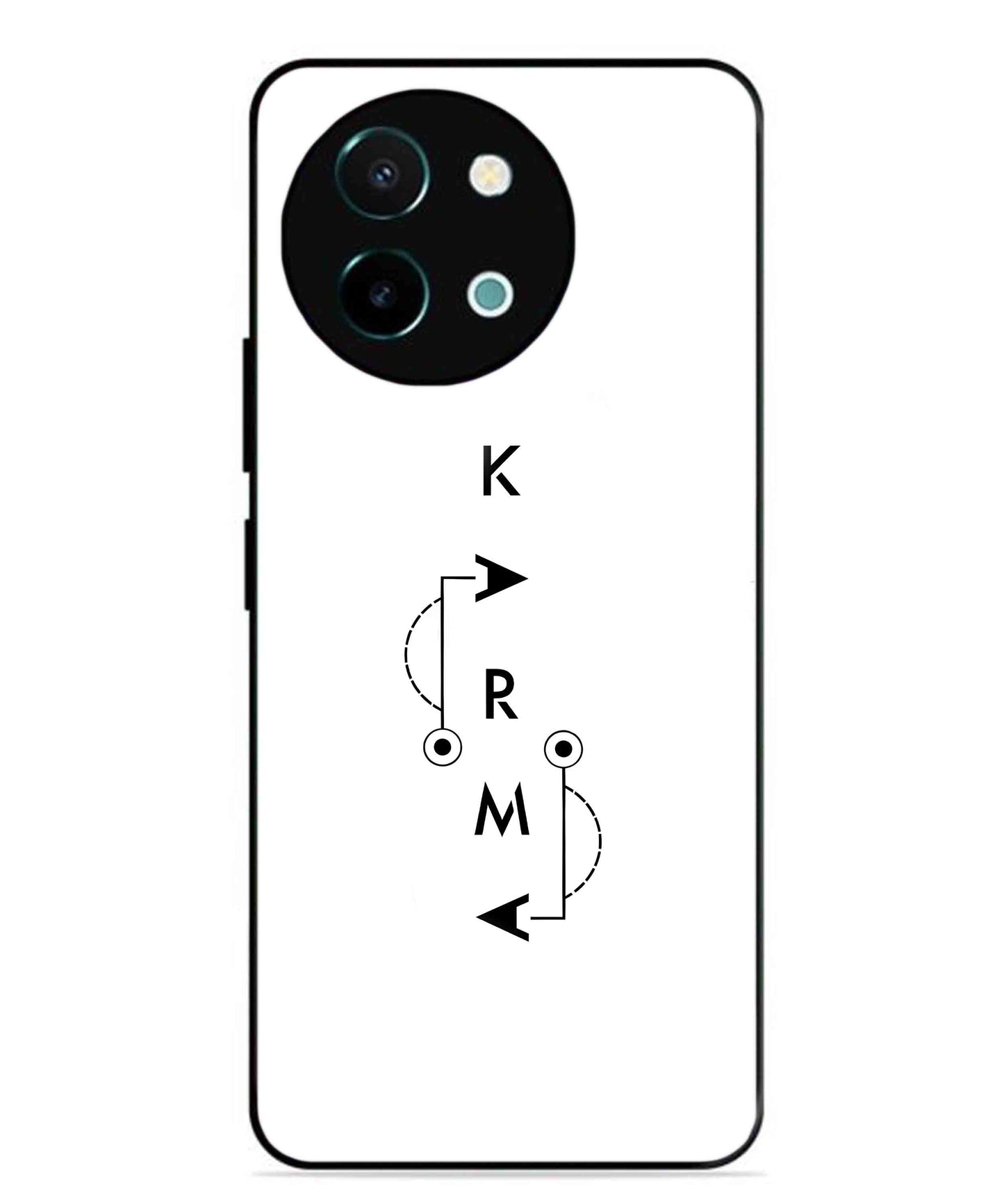 Karma Aesthetic Metal Back Cover Phone Case for Vivo Y58