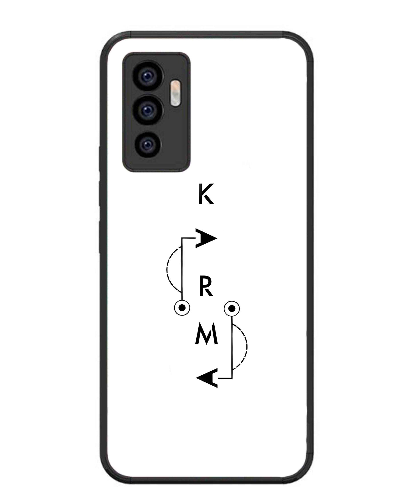 Karma Aesthetic Metal Back Cover Phone Case for Vivo Y75 4G