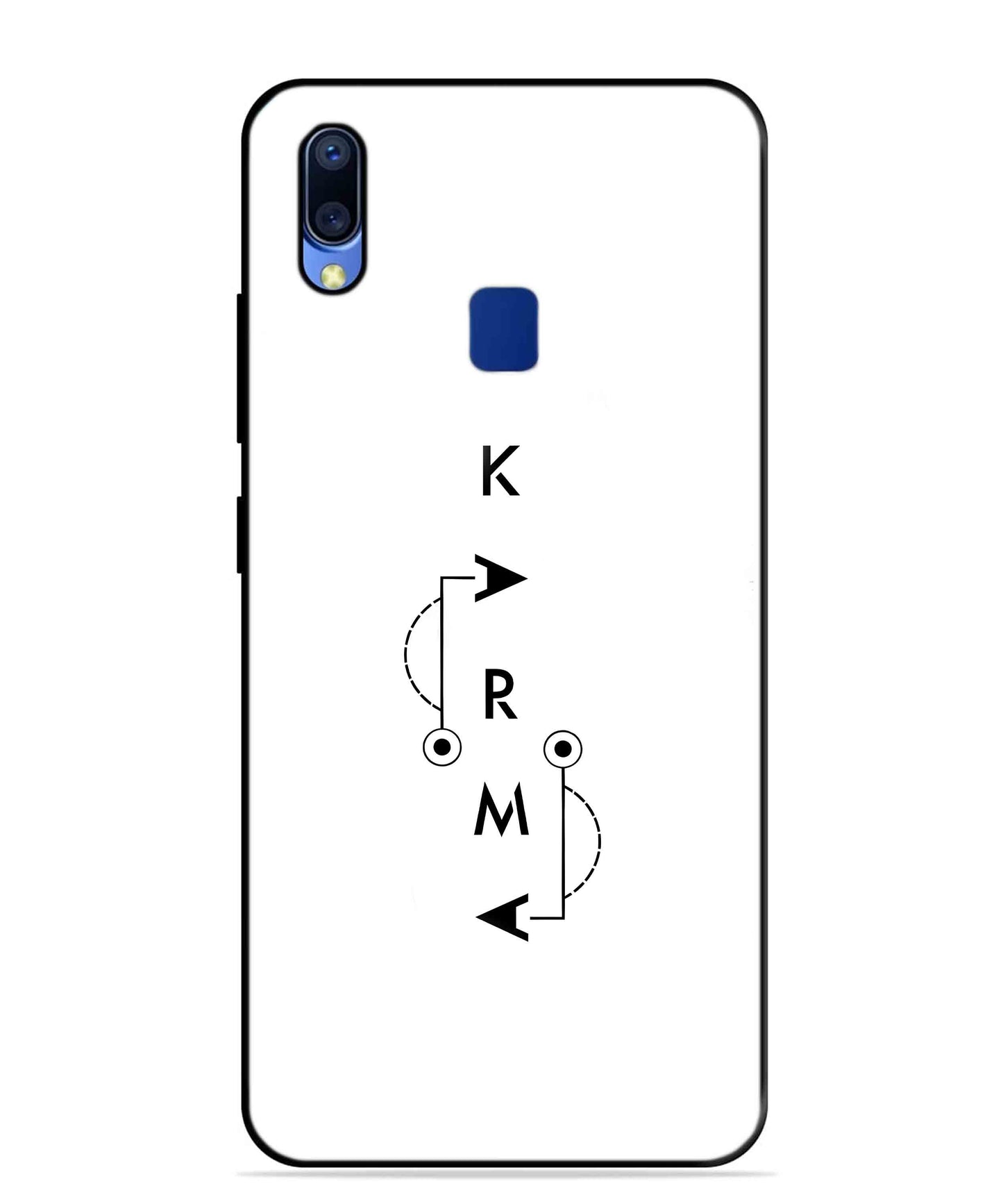 Karma Aesthetic Metal Back Cover Phone Case for Vivo Y95