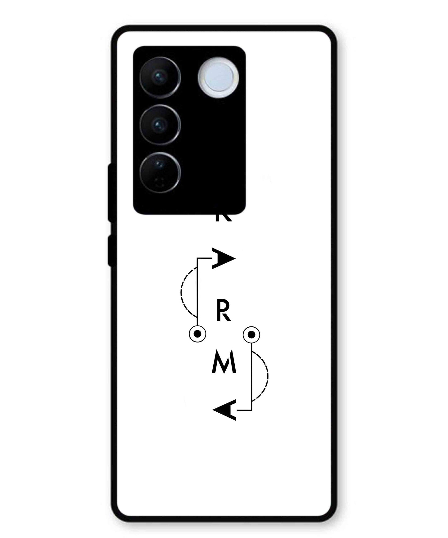 Karma Aesthetic Metal Back Cover Phone Case for Vivo v27 Pro