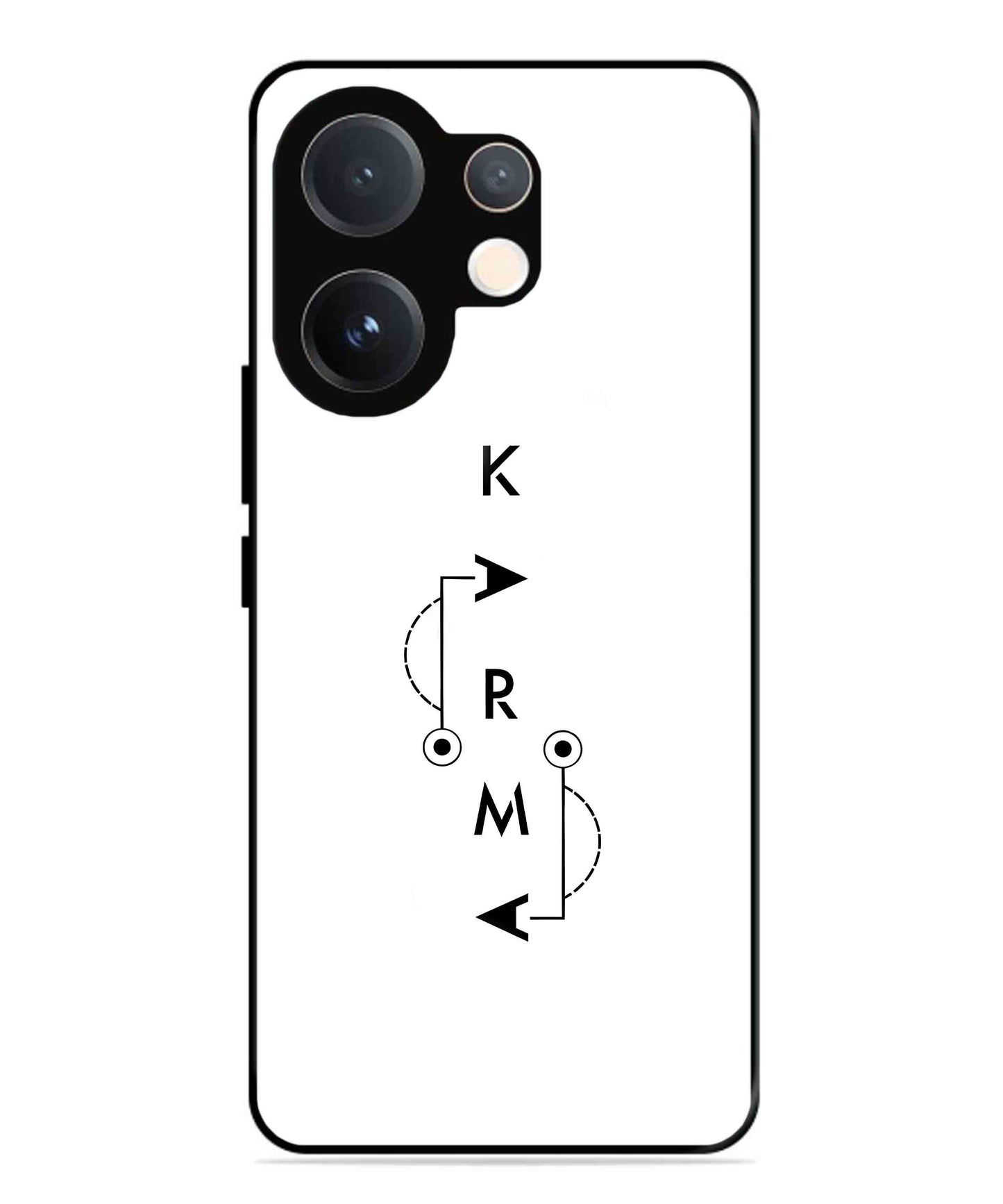 Karma Aesthetic Metal Back Cover Phone Case for Vivo v60