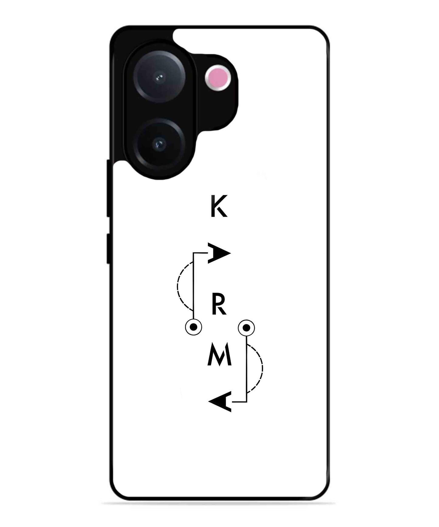 Karma Aesthetic Metal Back Cover Phone Case for Vivo v60e
