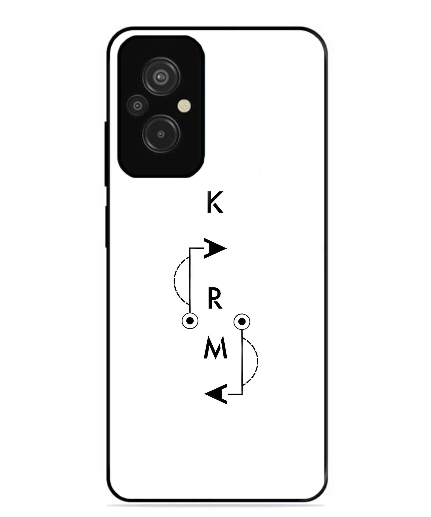 Karma Aesthetic Metal Back Cover Phone Case for Xiaomi Redmi 11 Prime 4G