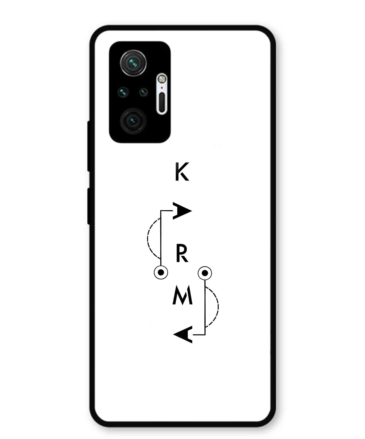 Karma Aesthetic Metal Back Cover Phone Case for Xiaomi Redmi Note 10 Lite