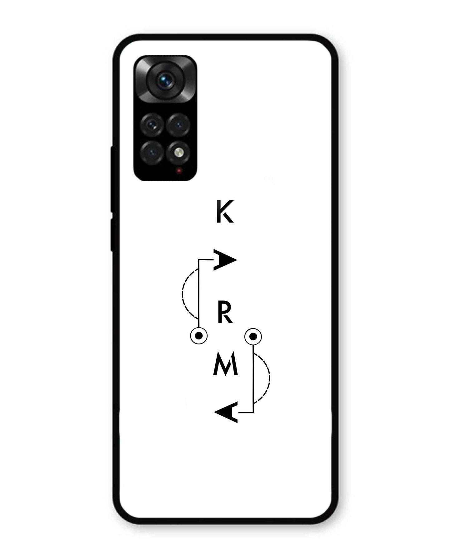 Karma Aesthetic Metal Back Cover Phone Case for Xiaomi Redmi Note 11