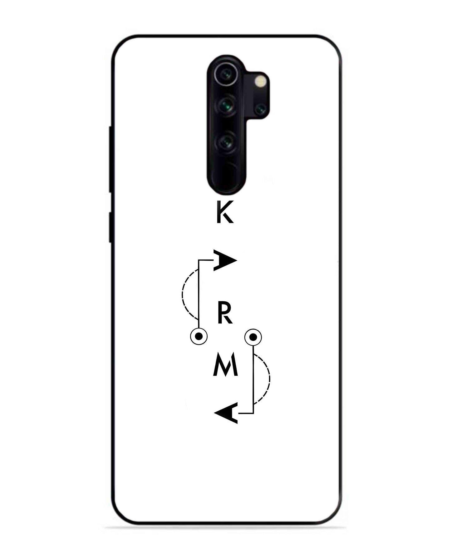 Karma Aesthetic Metal Back Cover Phone Case for Xiaomi Redmi Note 8 Pro