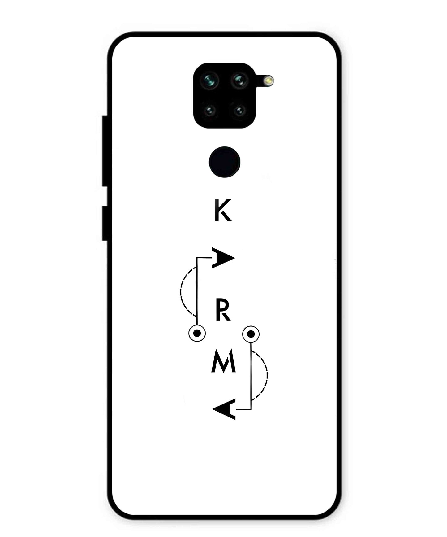 Karma Aesthetic Metal Back Cover Phone Case for Xiaomi Redmi Note 9