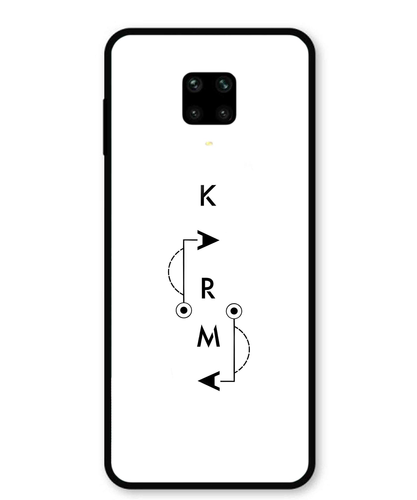Karma Aesthetic Metal Back Cover Phone Case for Xiaomi Redmi Note 9 Pro