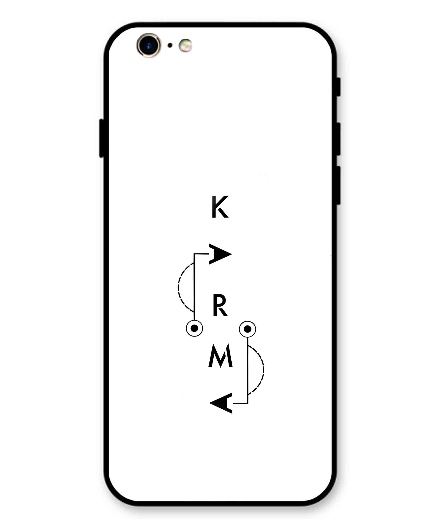 Karma Aesthetic Metal Back Cover Phone Case for iPhone 11