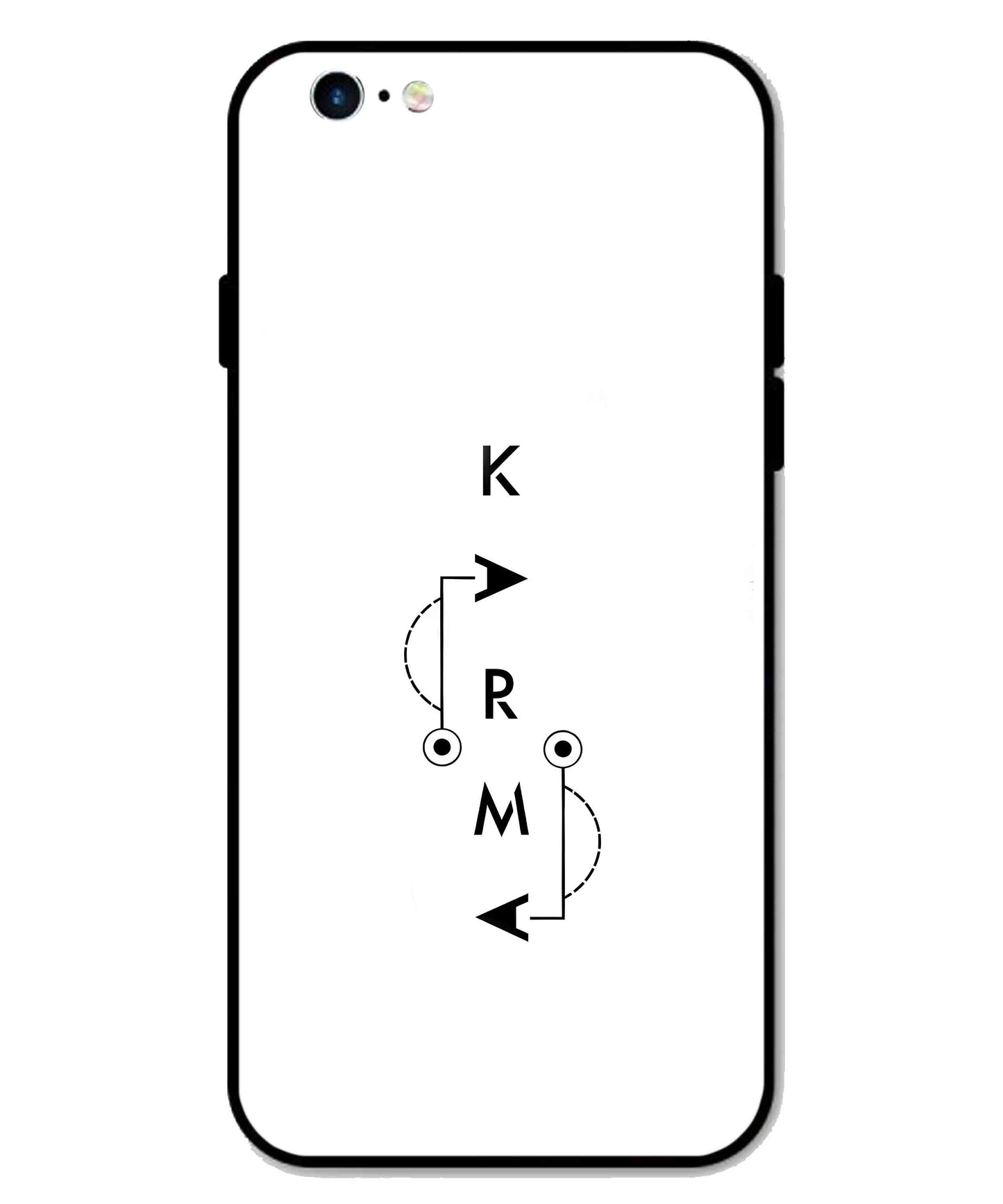 Karma Aesthetic Metal Back Cover Phone Case for iPhone 6s