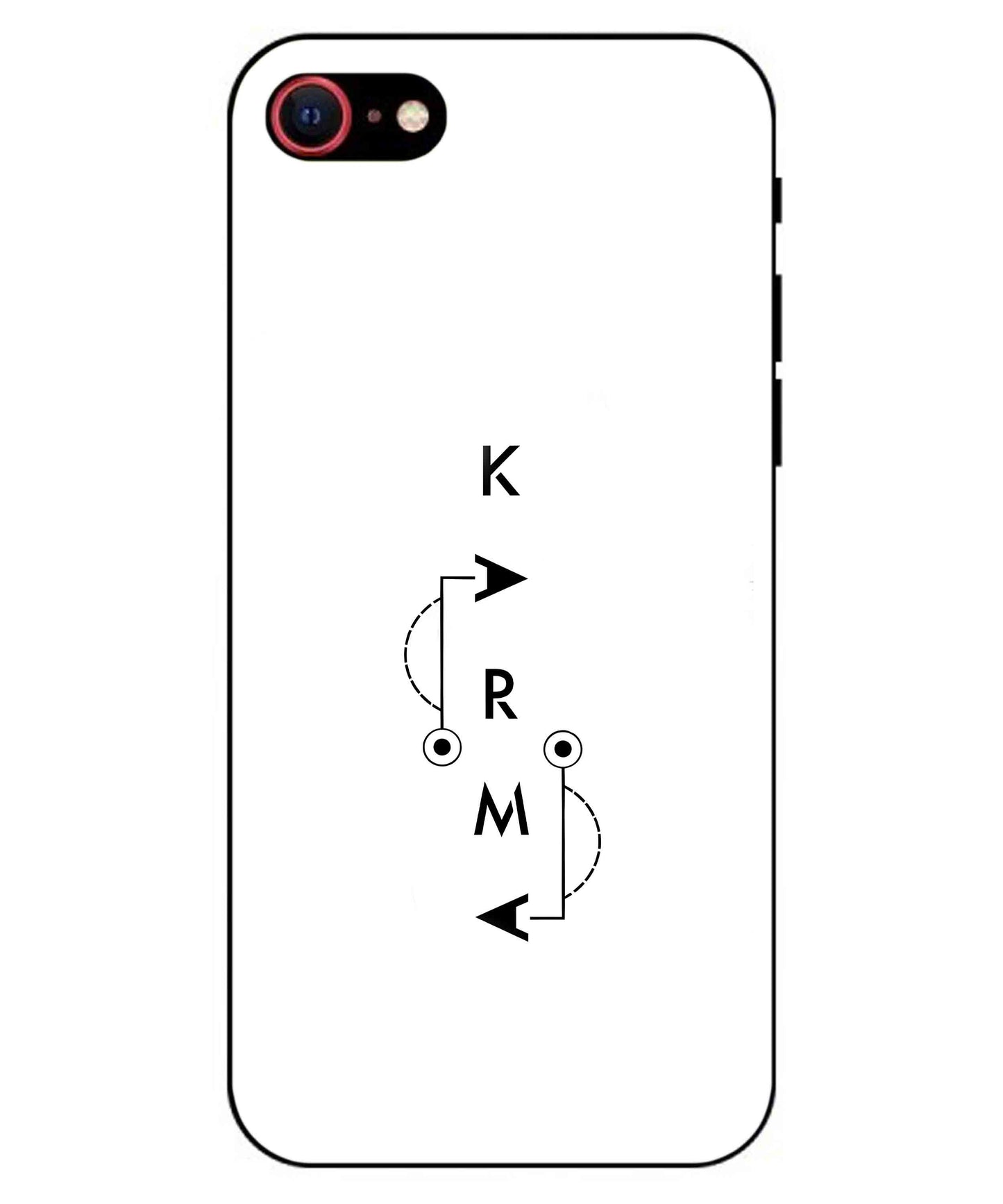 Karma Aesthetic Metal Back Cover Phone Case for iPhone 8