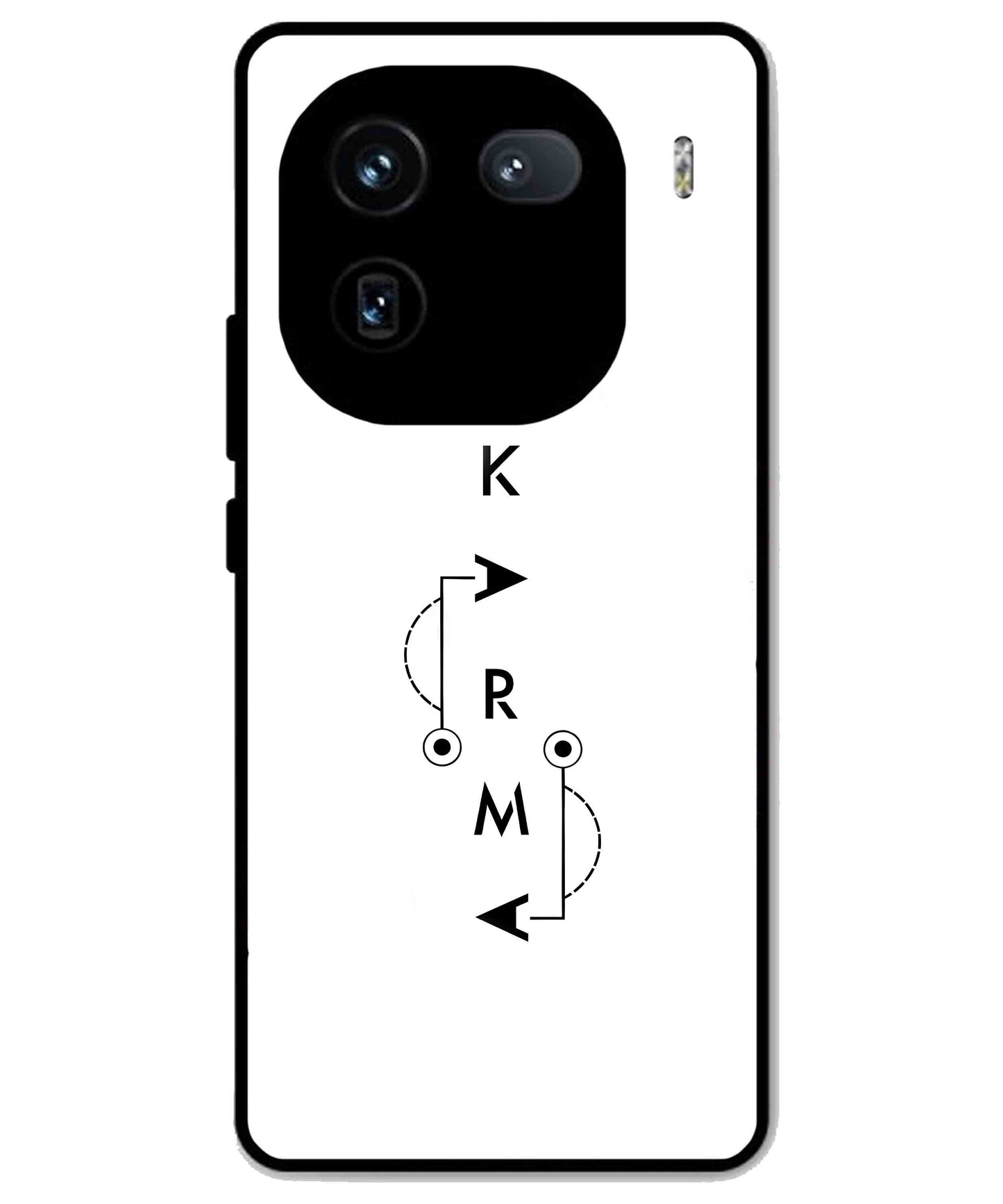 Karma Aesthetic Metal Back Cover Phone Case for iQOO 12