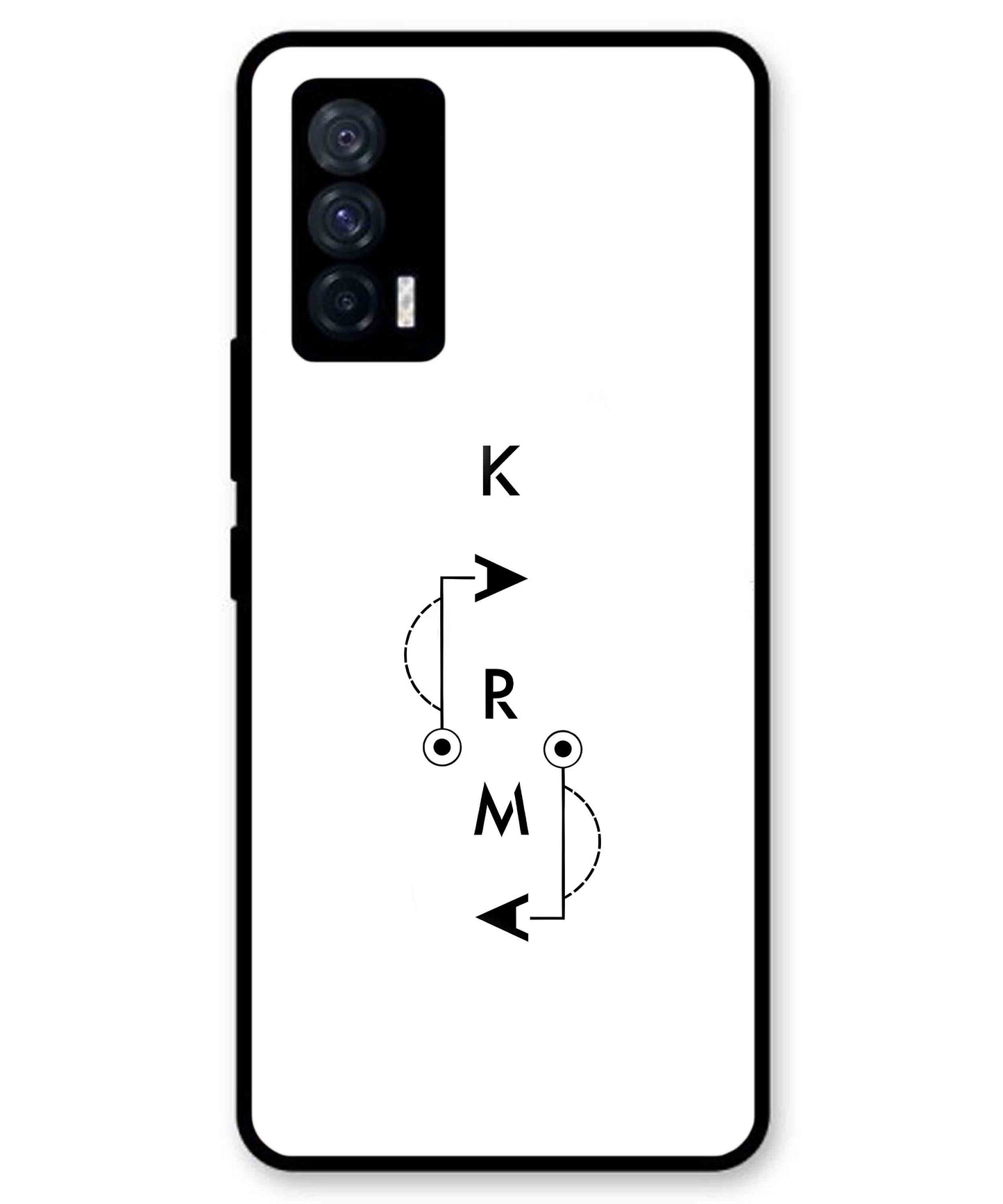 Karma Aesthetic Metal Back Cover Phone Case for iQOO Neo 5