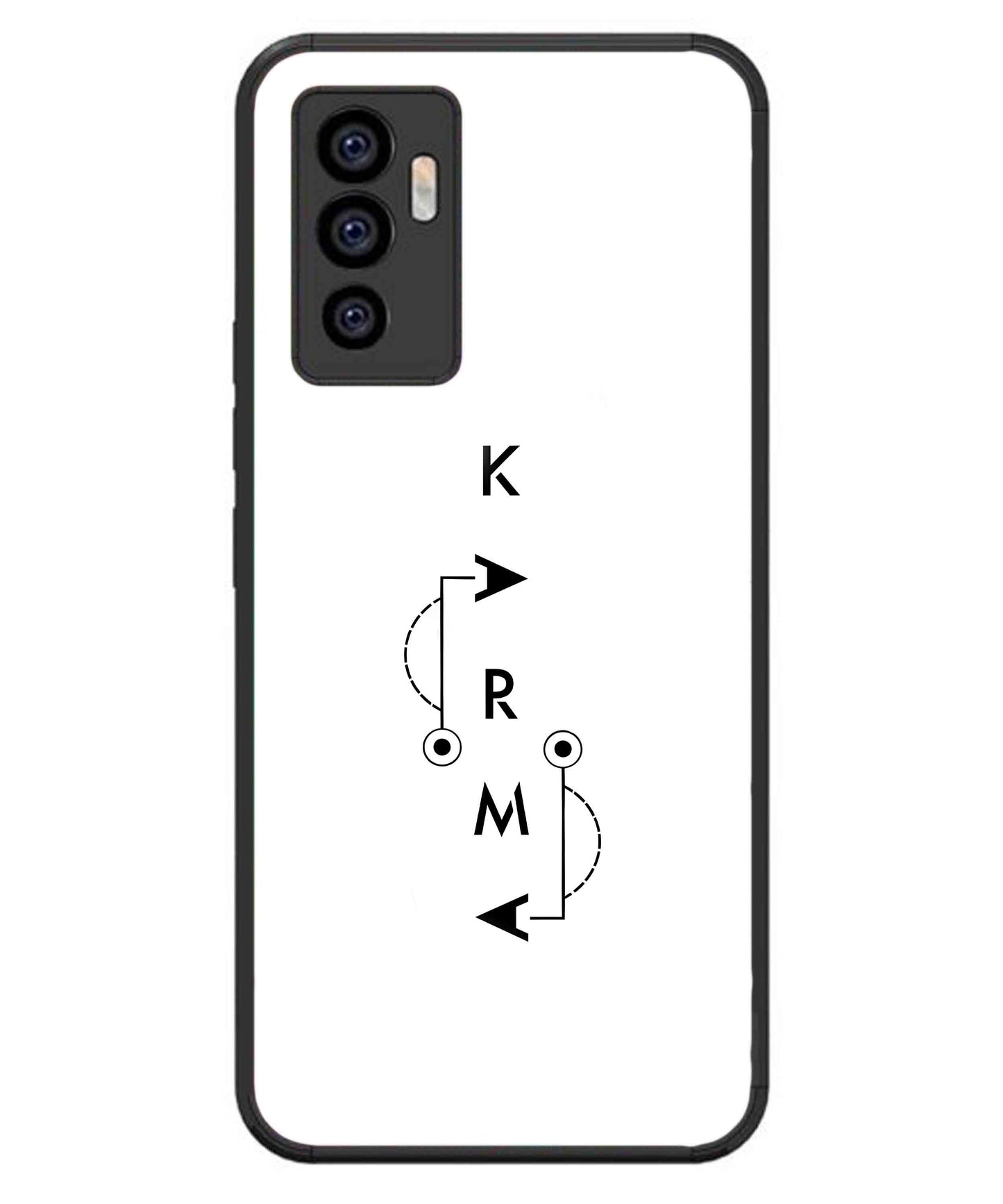 Karma Aesthetic Metal Back Cover Phone Case for iQOO Z6
